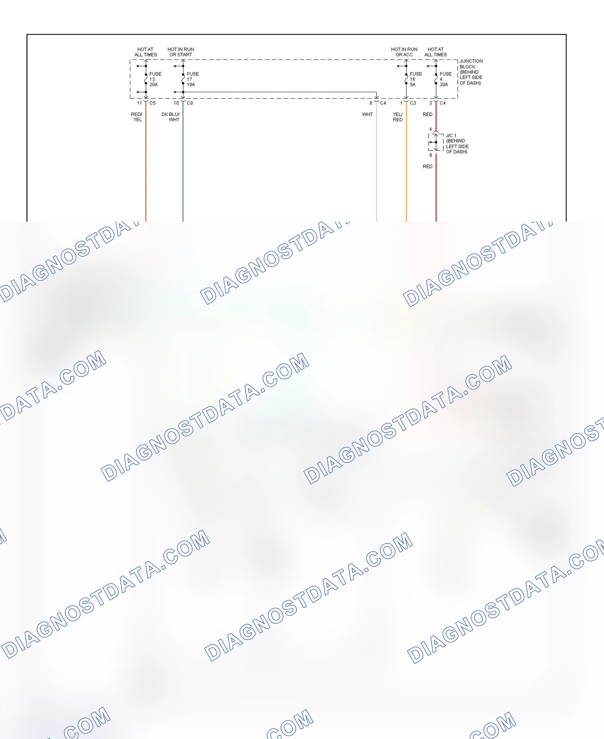 Fig. 9: Warning Systems Wiring Diagram (Ram Van & Ram Wagon)
