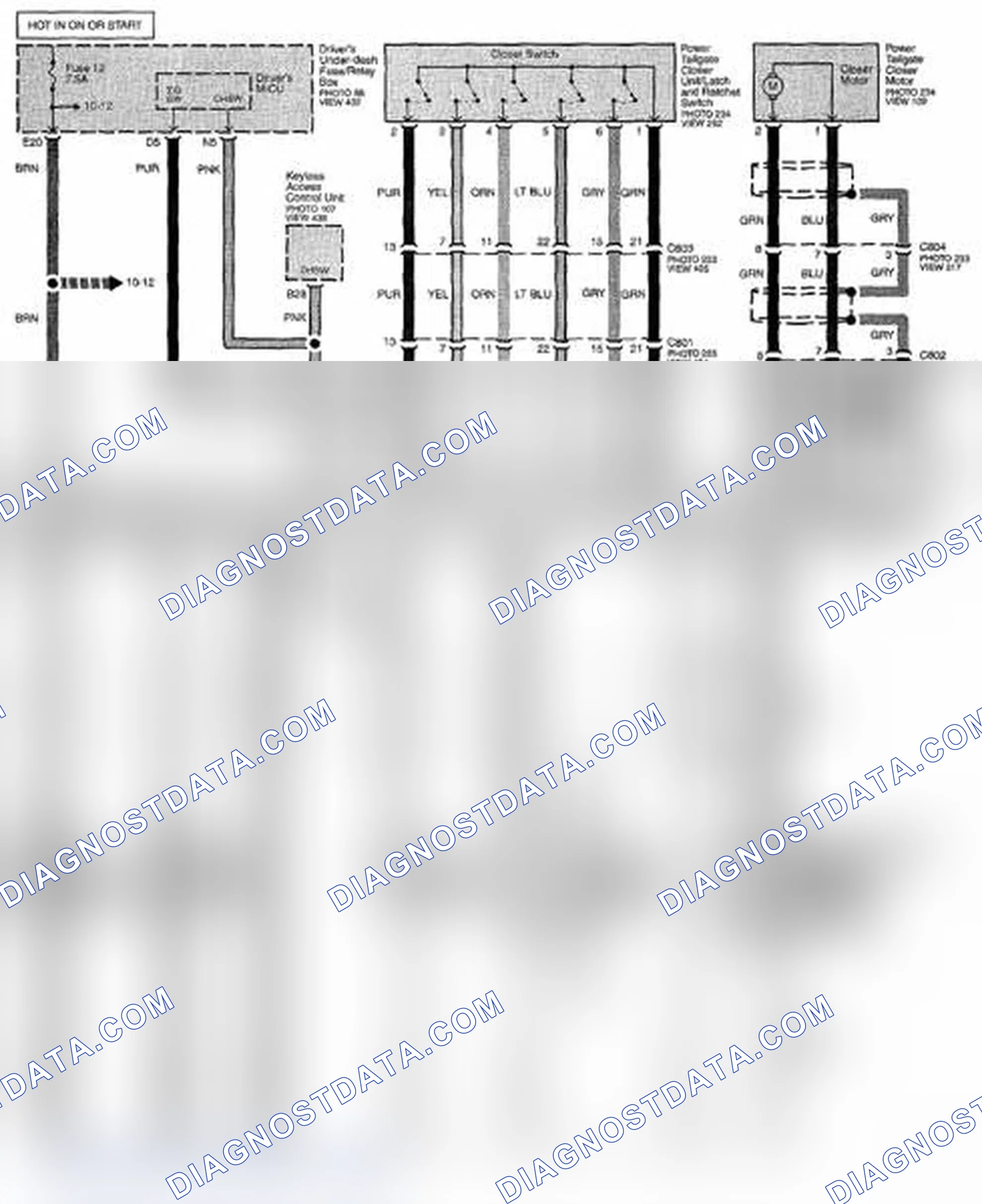 Scheme 296: Power Tailgate Circuit Diagram (Page 136-1)