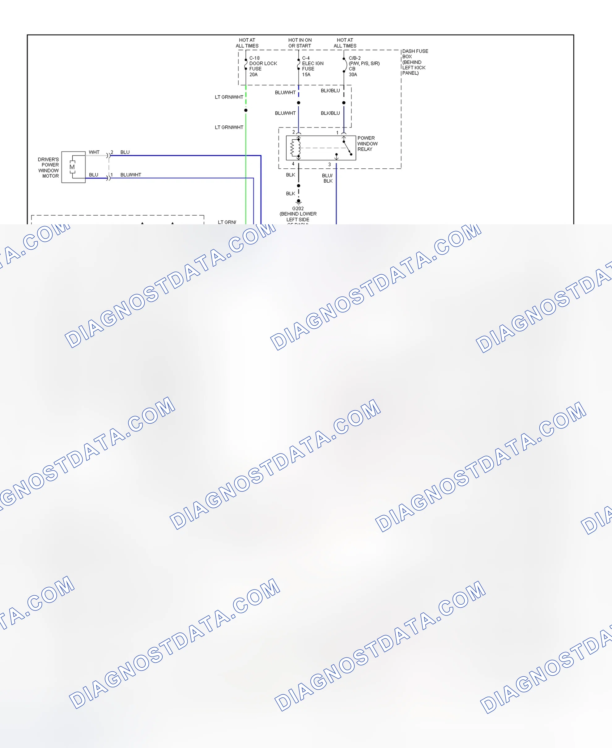 Scheme 2: Power Window System Schematic (Acura SLX)