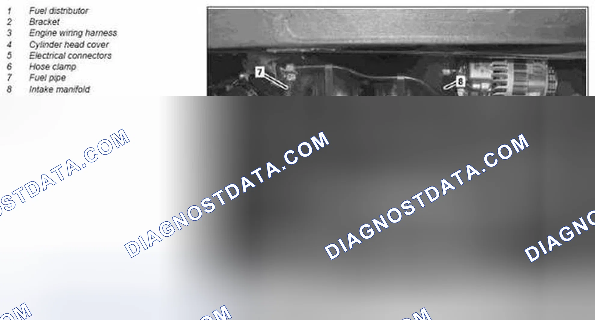 Scheme 57: Remove fuel distributor with injection valves - AR07.03-P-1450MCU