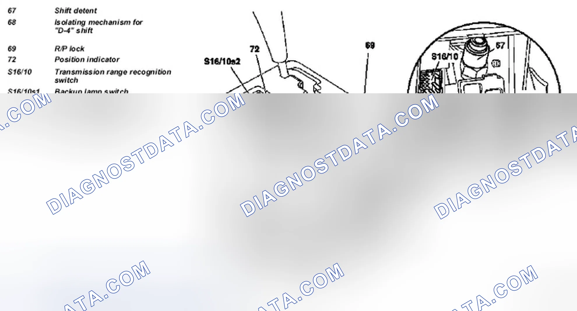 Scheme 248: Automatic transmission (AT), location of components, floor shift - GF27.10-P-0001-04G