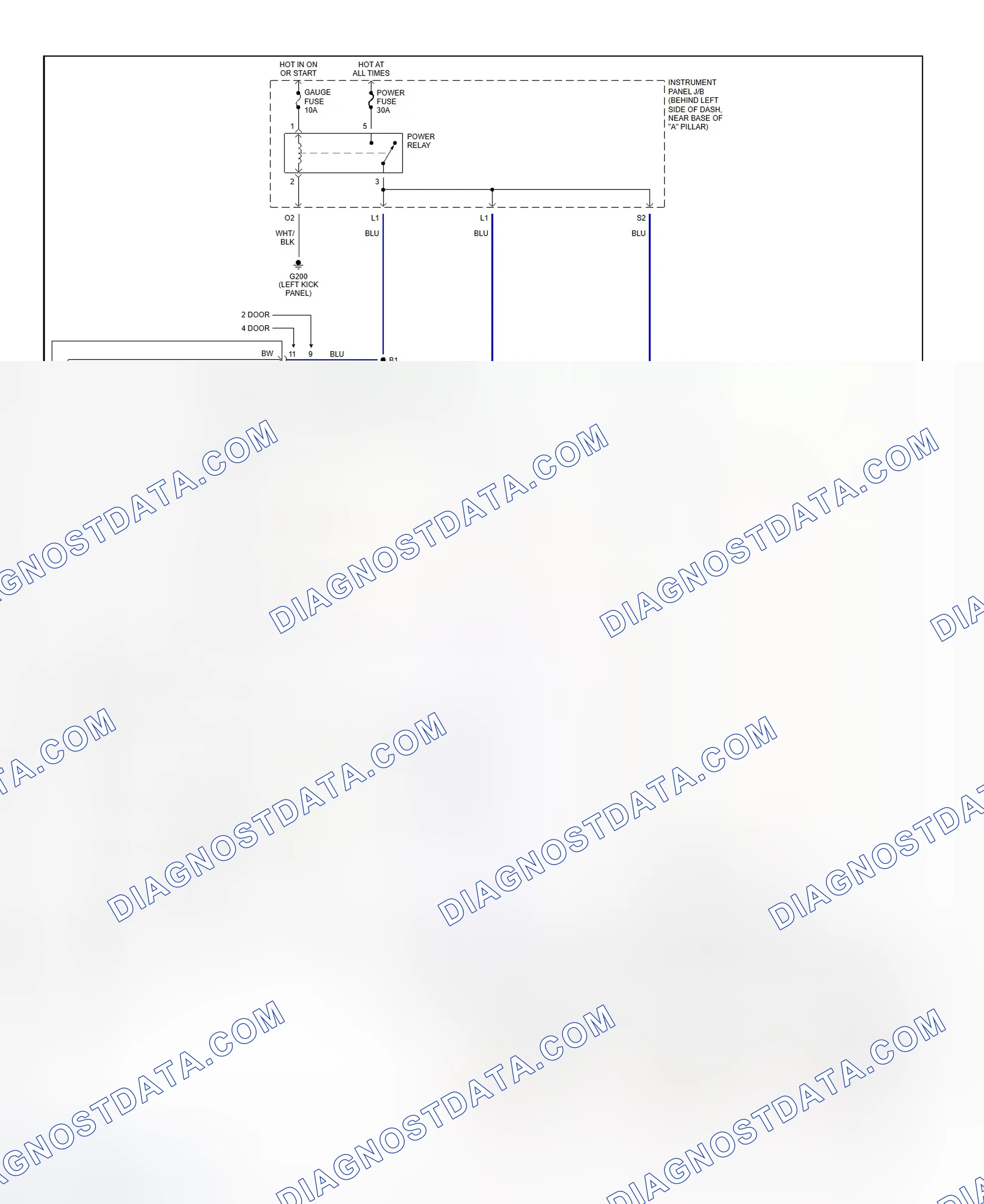 Scheme 13: Power Window System Wiring Diagram (ECHO)