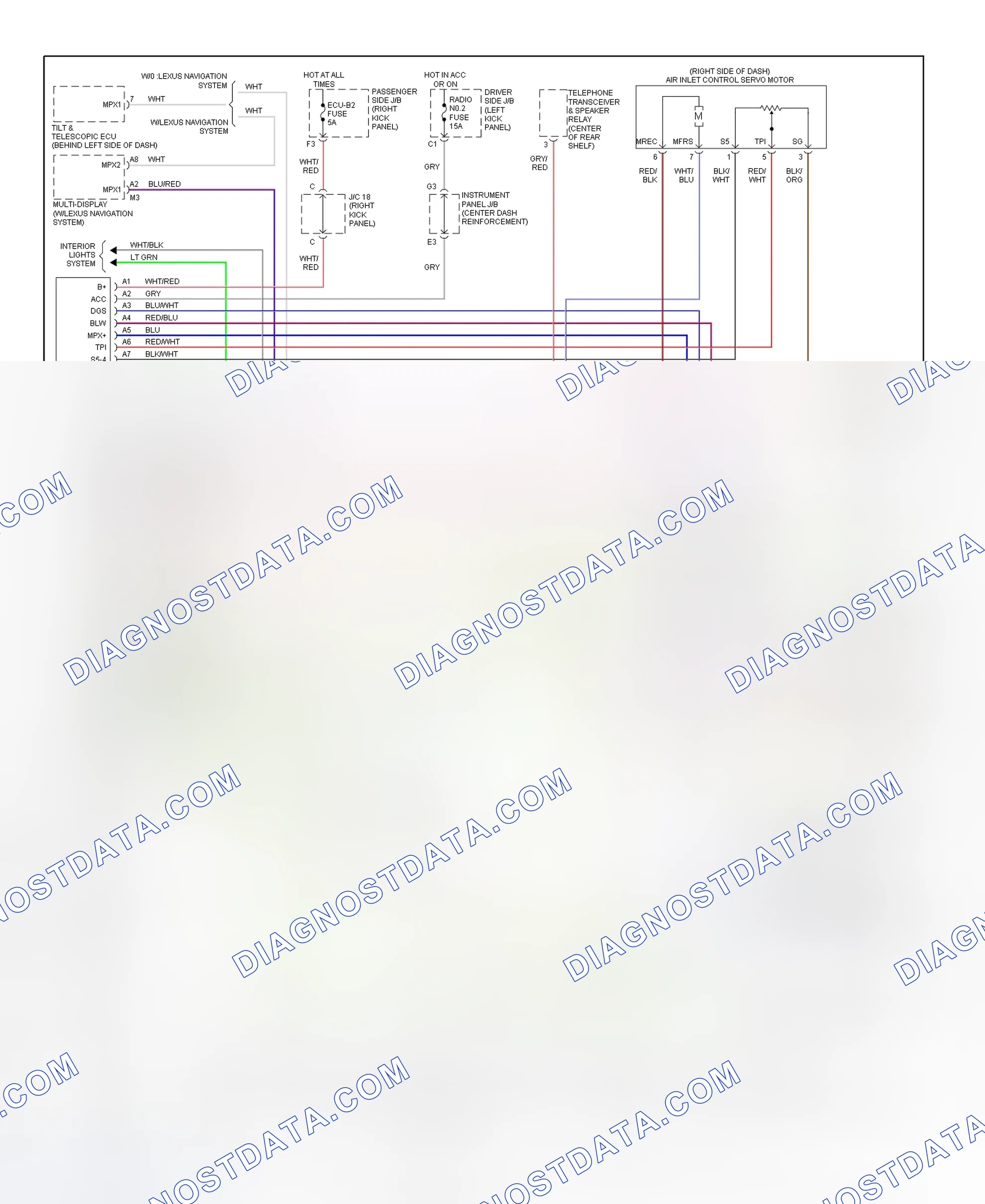 Fig. 27: Automatic A/C-Heater System Wiring Diagram (1 Of 2)