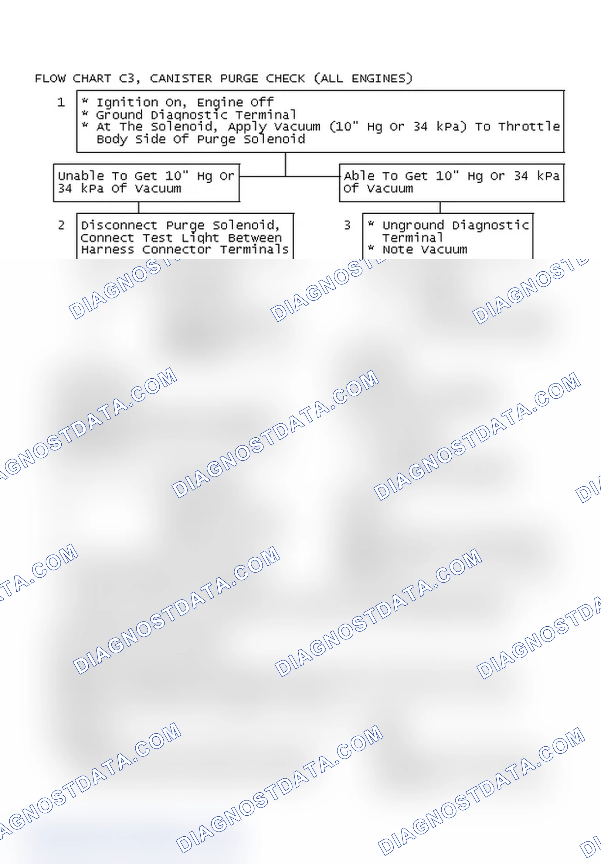 Scheme 285: Flow Chart C3, Canister Purge Check (All Engines)