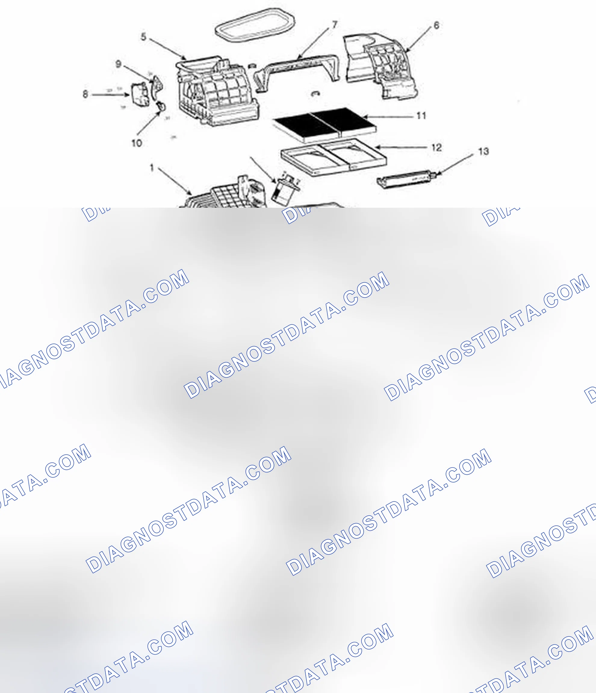 Scheme 152: Exploded View Of Blower Unit Components