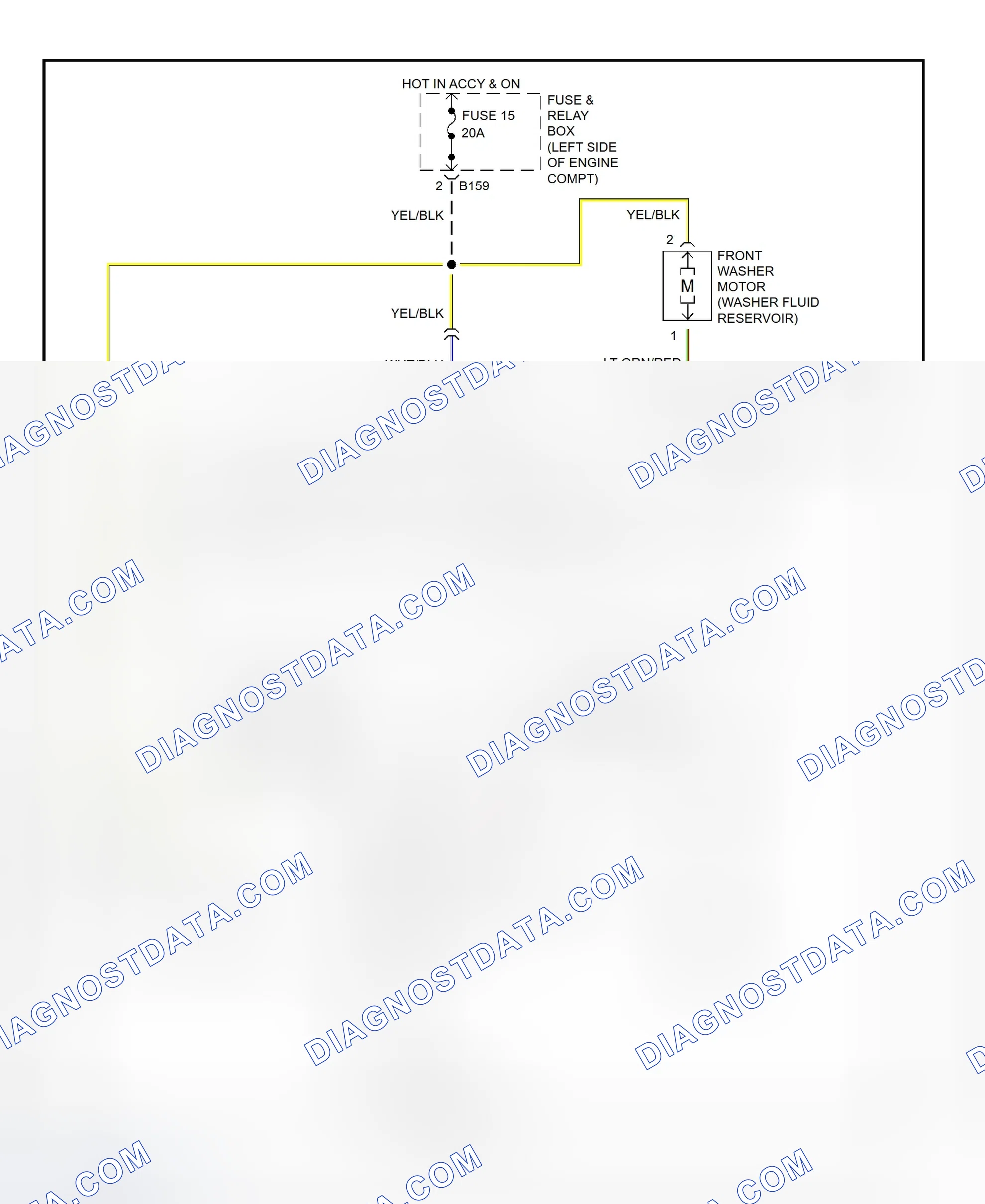 Scheme 15: Wiper/Washer System Wiring Diagram (Forester & Impreza - Front)