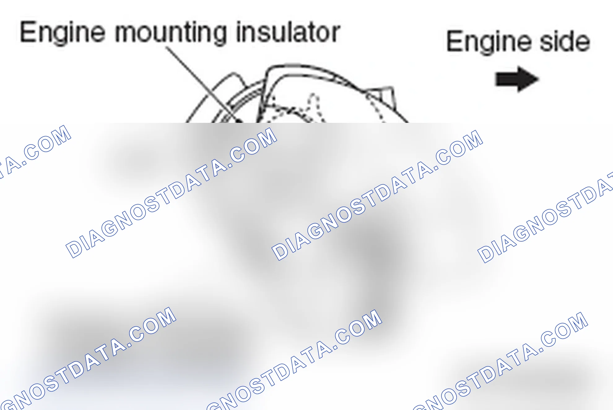 Scheme 836: >> A << ENGINE MOUNTING INSULATOR STOPPER INSTALLATION