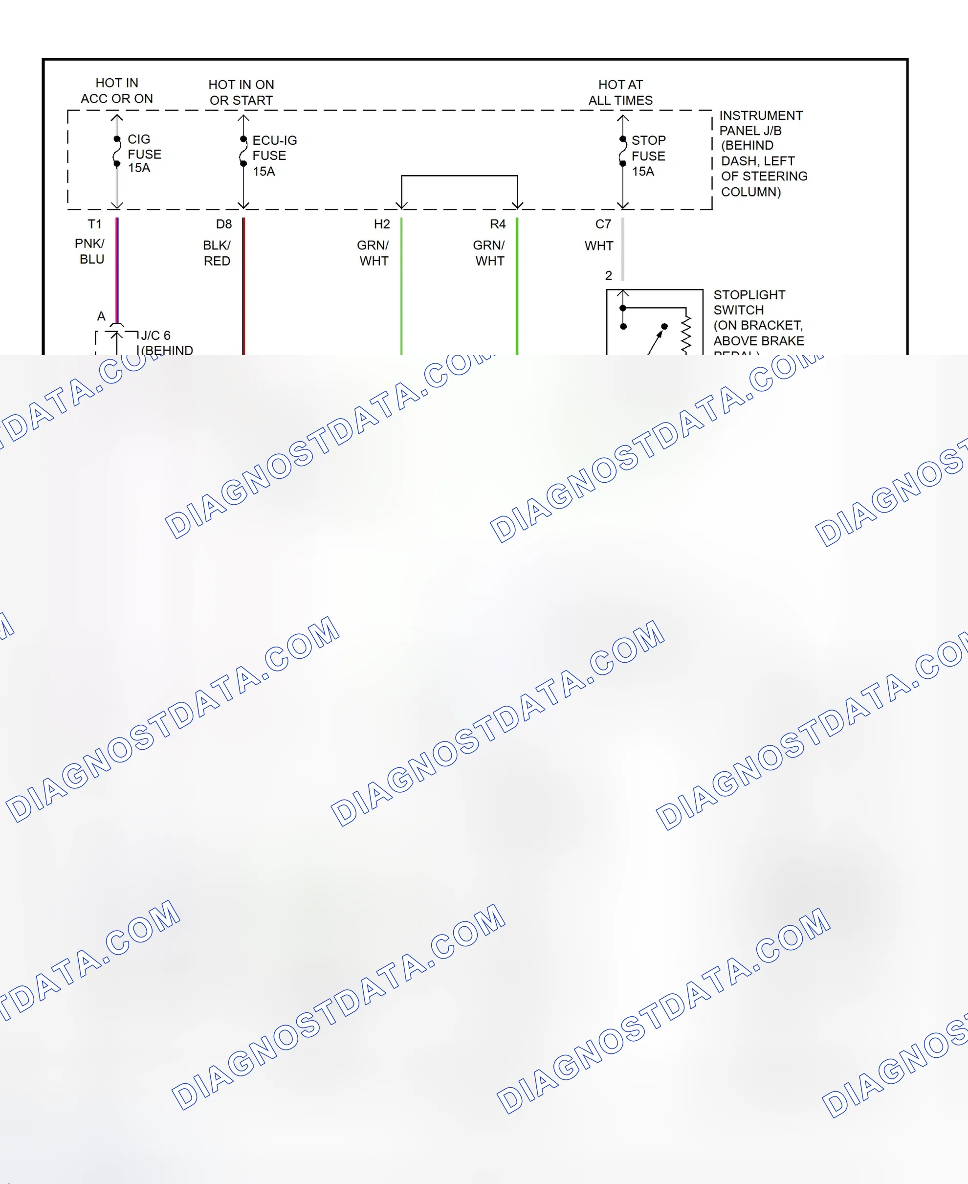 Scheme 438: Shift Interlock System Wiring Diagram (2001 - Toyota Camry 2.2L & 3.0L)