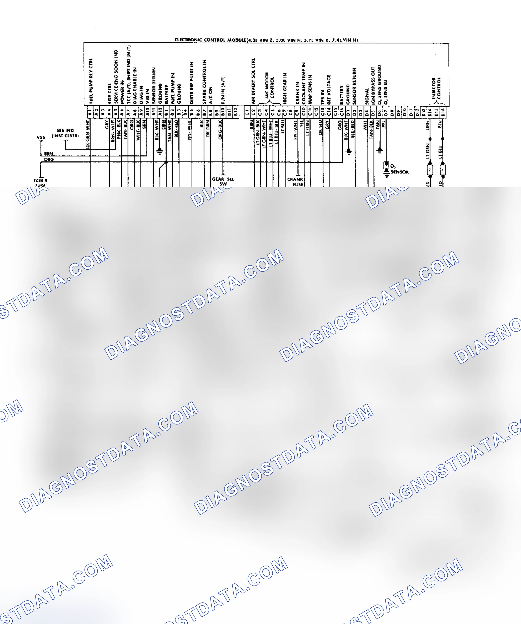 Scheme 161: "G" Series Van (4.3L, 5.0L & 5.7L & 7.4L) Wiring Diagram