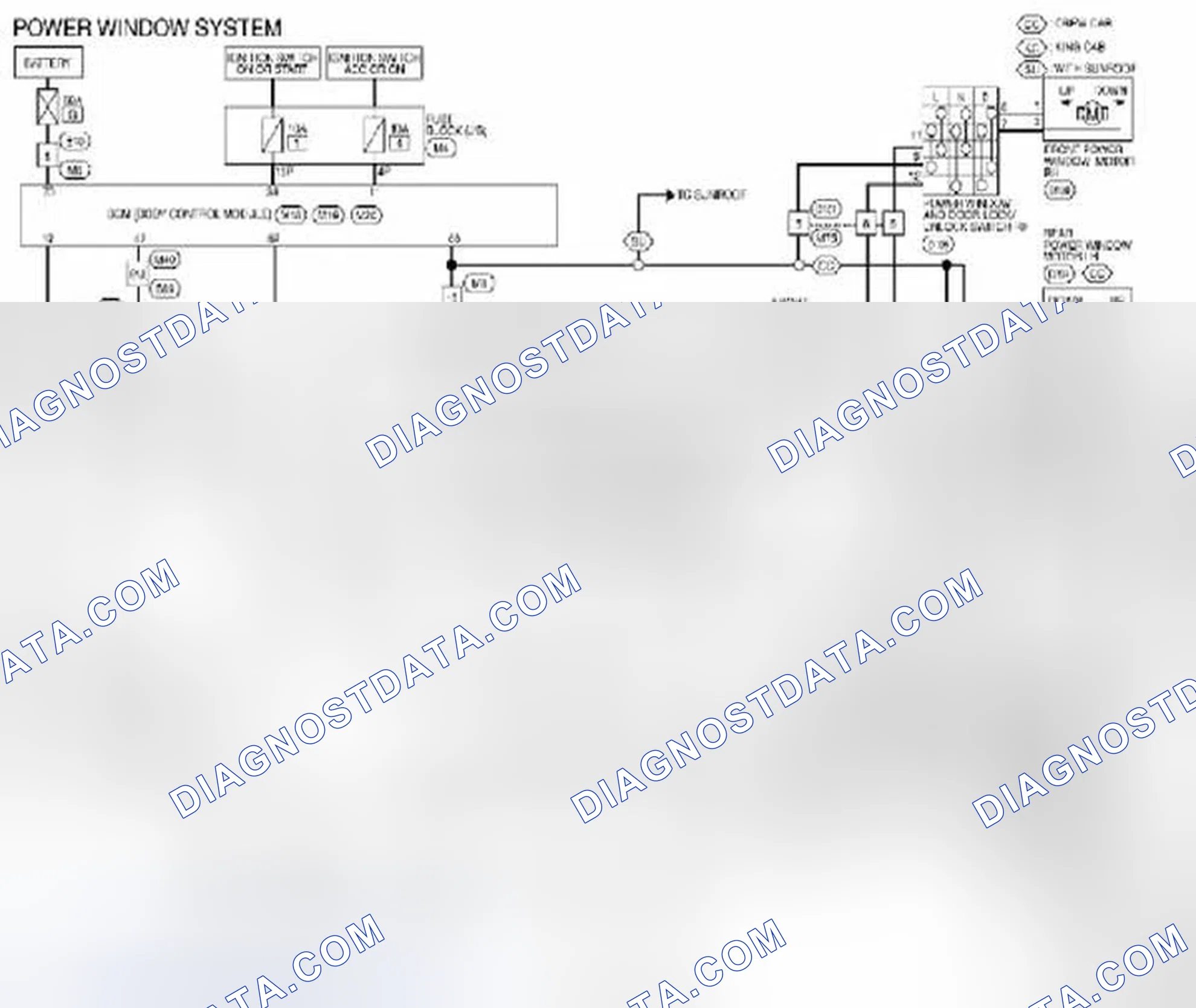 Scheme 278: Power Window System: Wiring Diagram