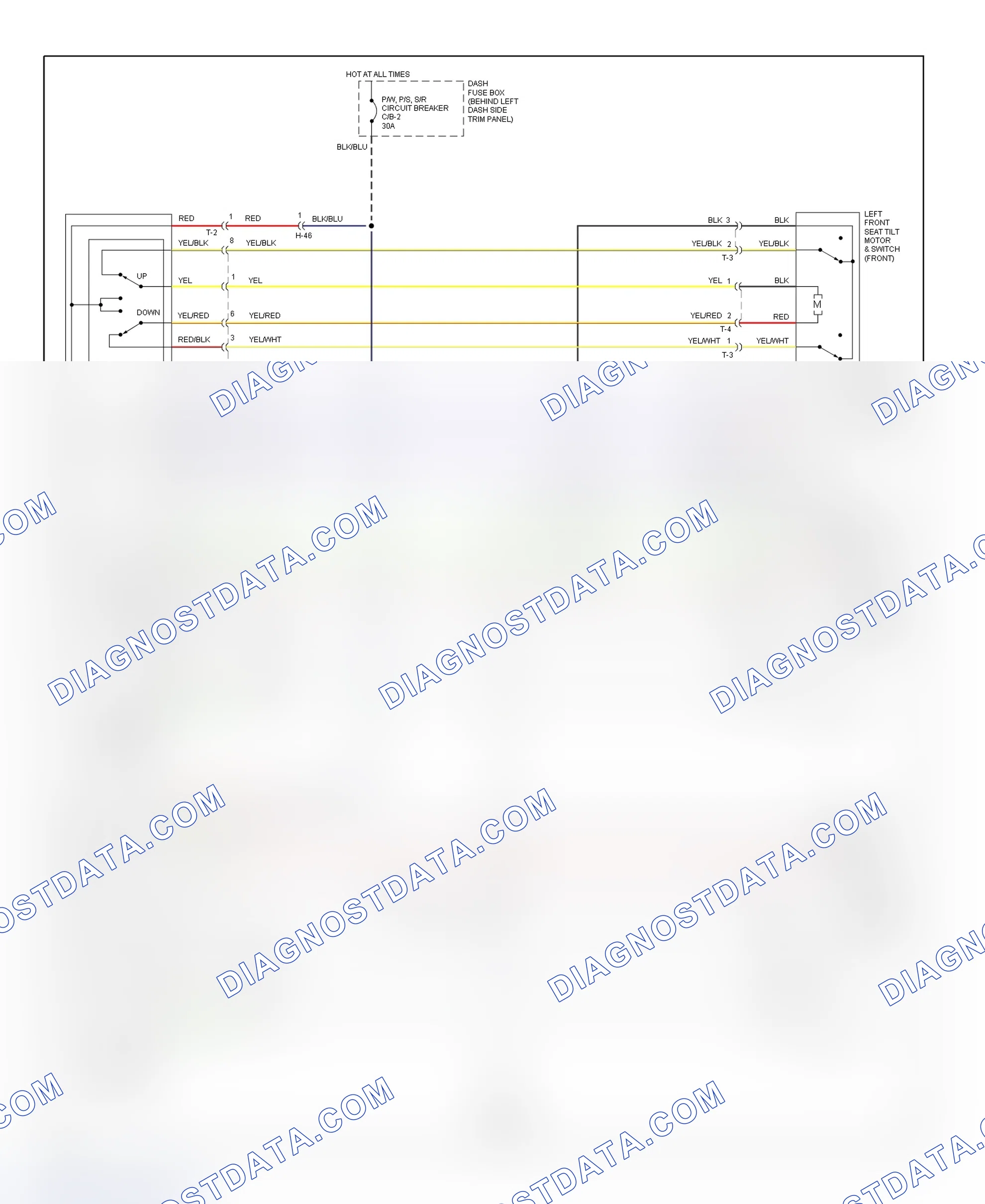 Fig. 8: Power Seats System Wiring Diagram