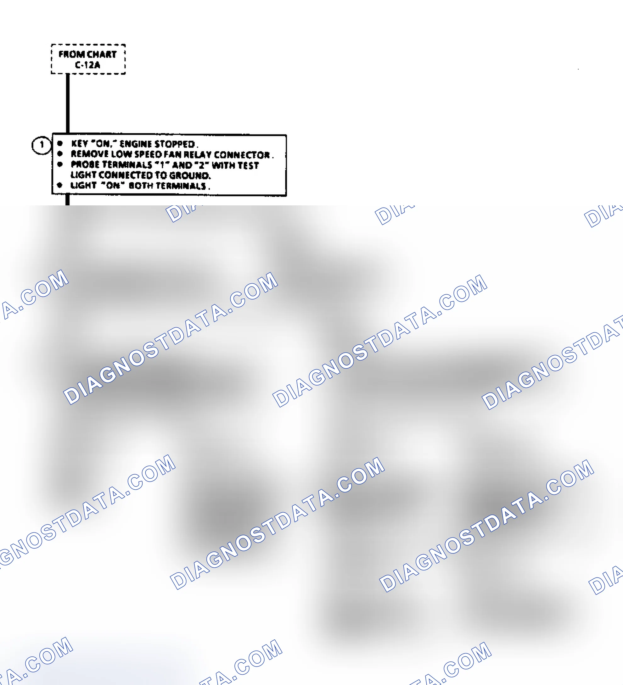 Scheme 306: Flow Chart C12C, No Low Speed Cooling Fan (3.8L)