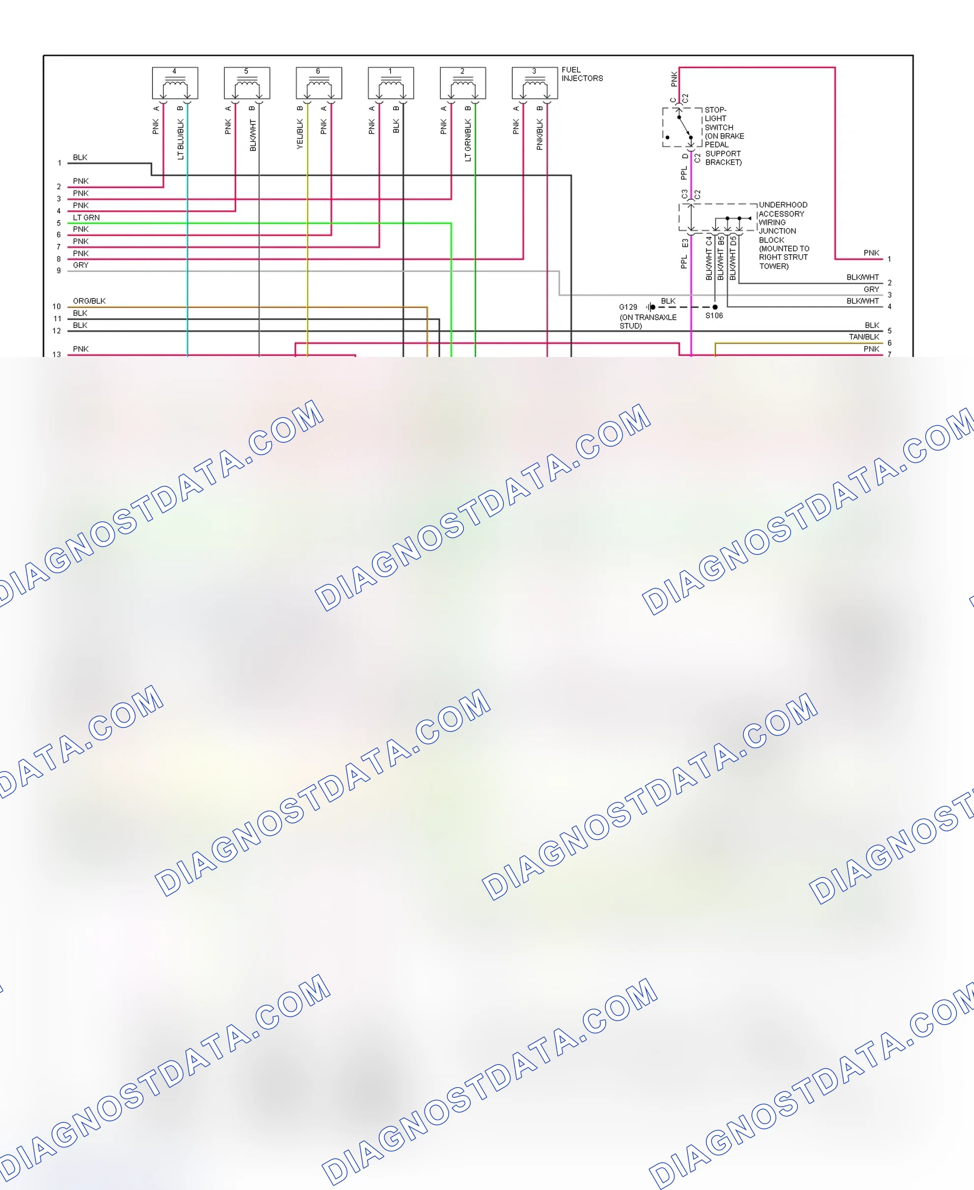 Scheme 119: PCM Wiring Diagram (Grand Prix - 3.8L VIN 1 - 2 Of 4)