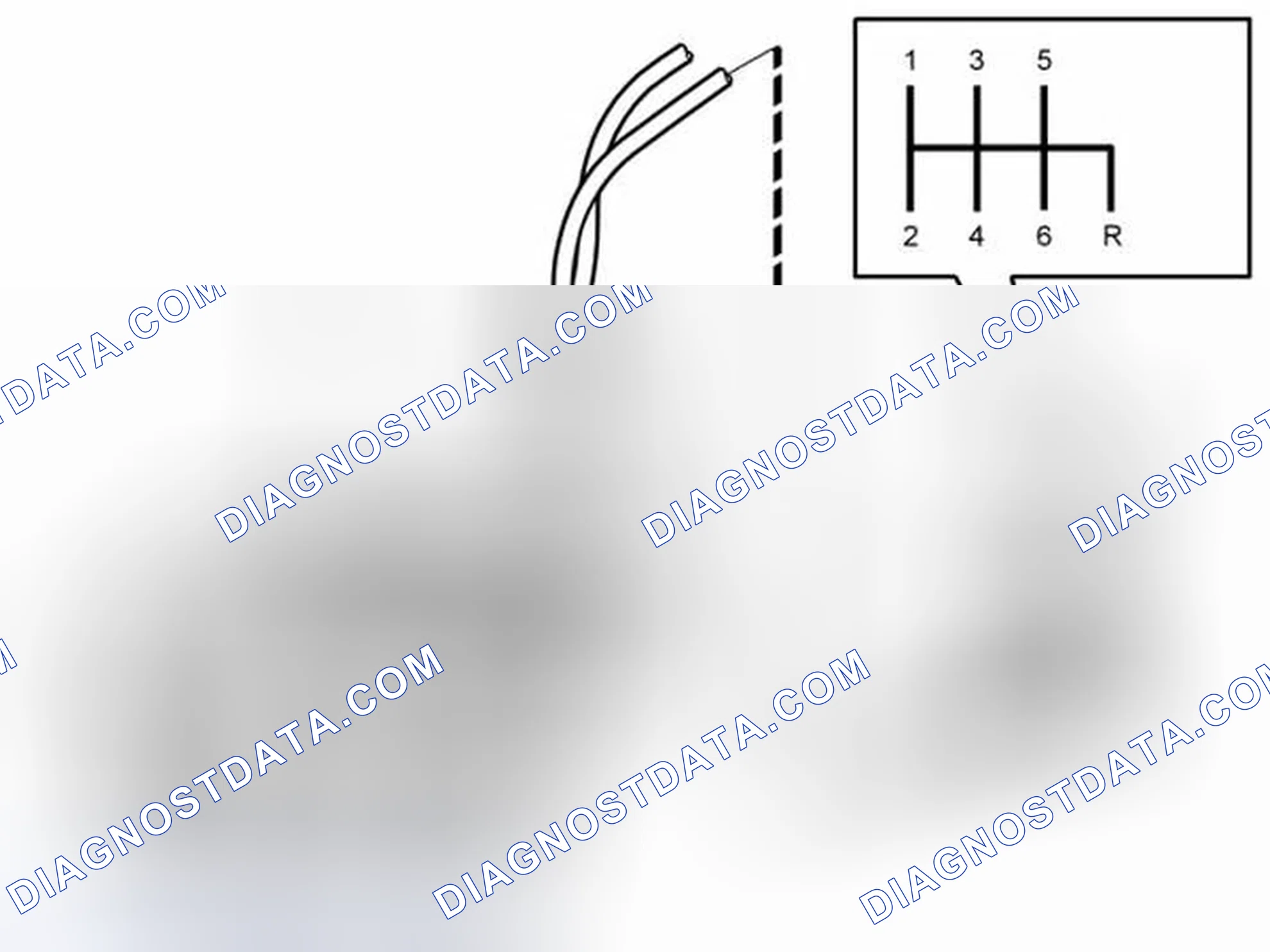 Scheme 303: Gear Selector Assembly And Mechanical Transmission Cables