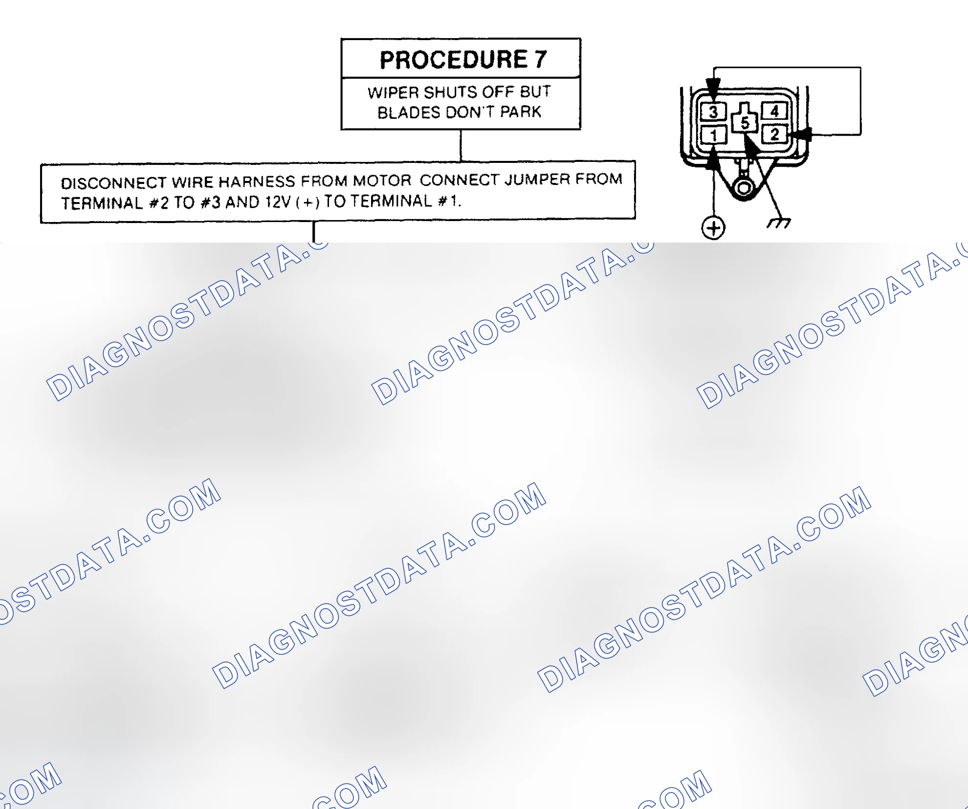Scheme 9: FRONT - WIPER SHUTS OFF BUT BLADES DO NOT PARK