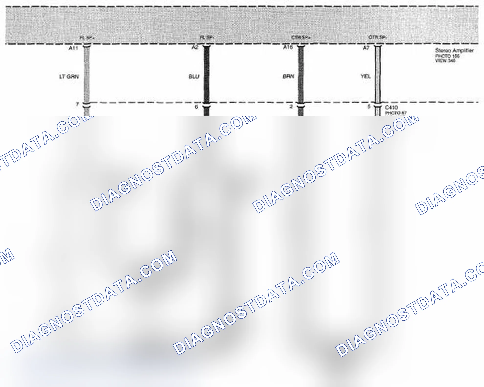 Scheme 435: Audio System Circuit Diagram - Without Navigation (Page 150-14)