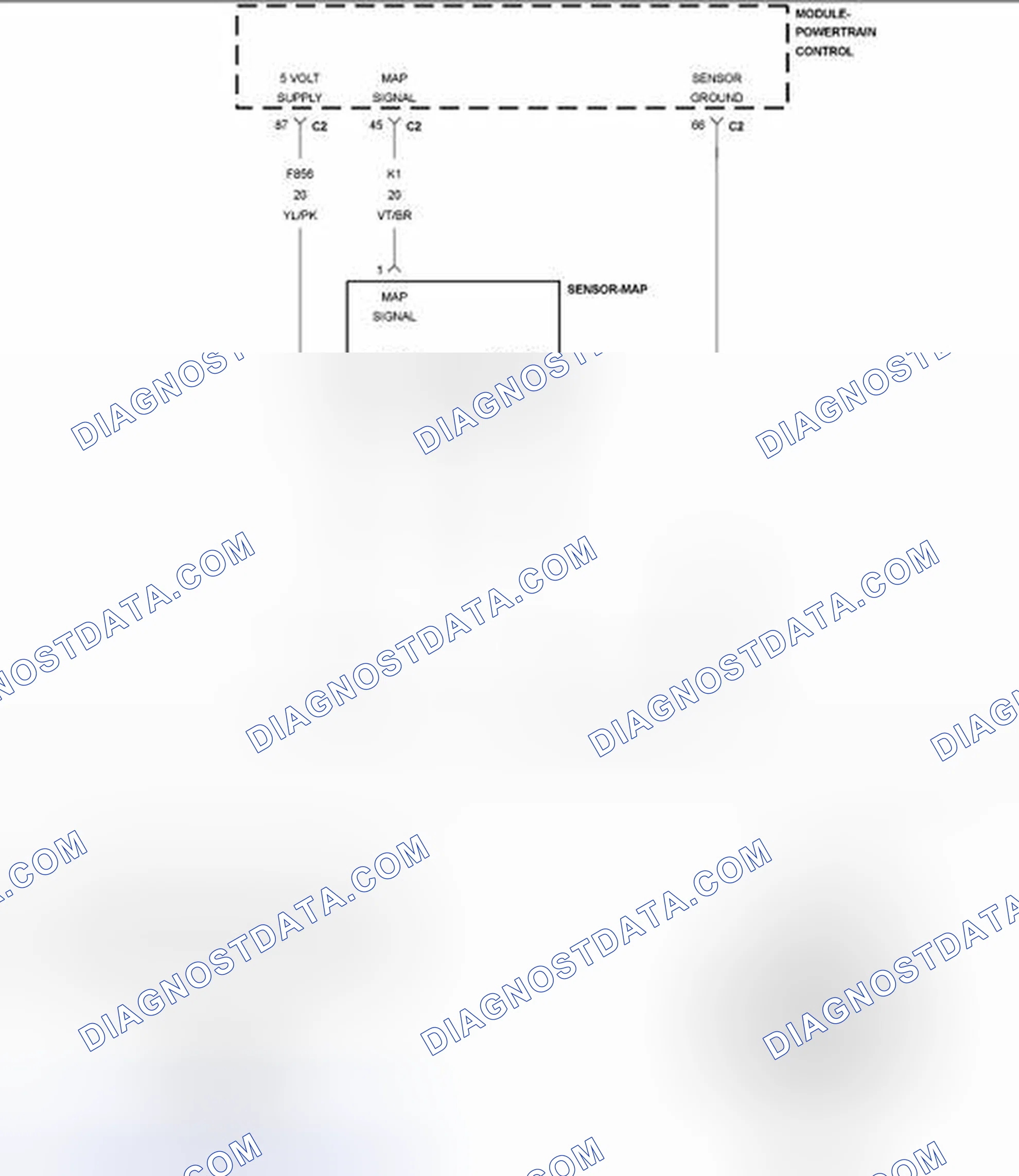 Scheme 498: CHECKING THE MAP SENSOR OPERATION