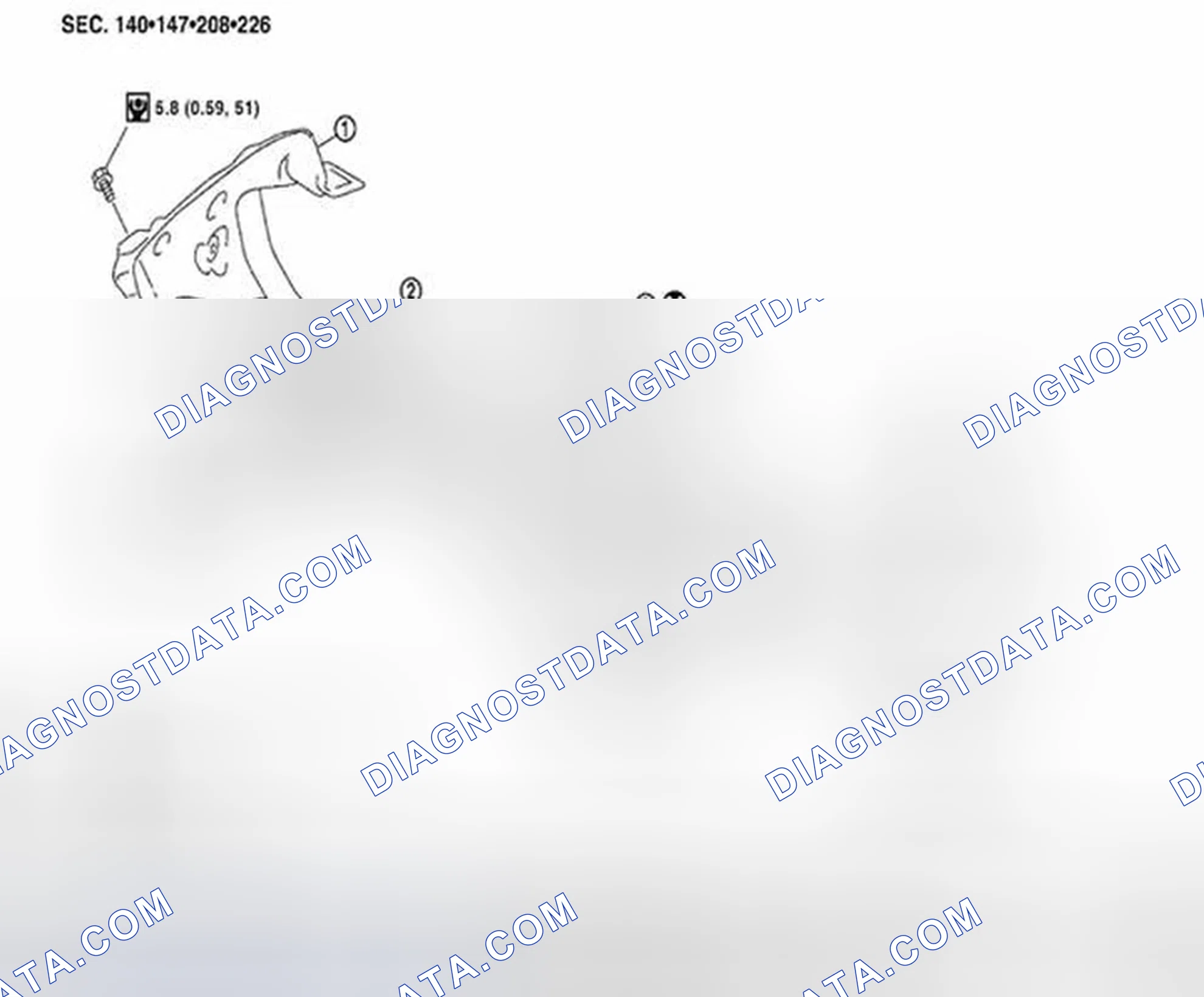 Scheme 6: Exhaust Manifold and Three Way Catalyst: Exploded View [VQ40DE]