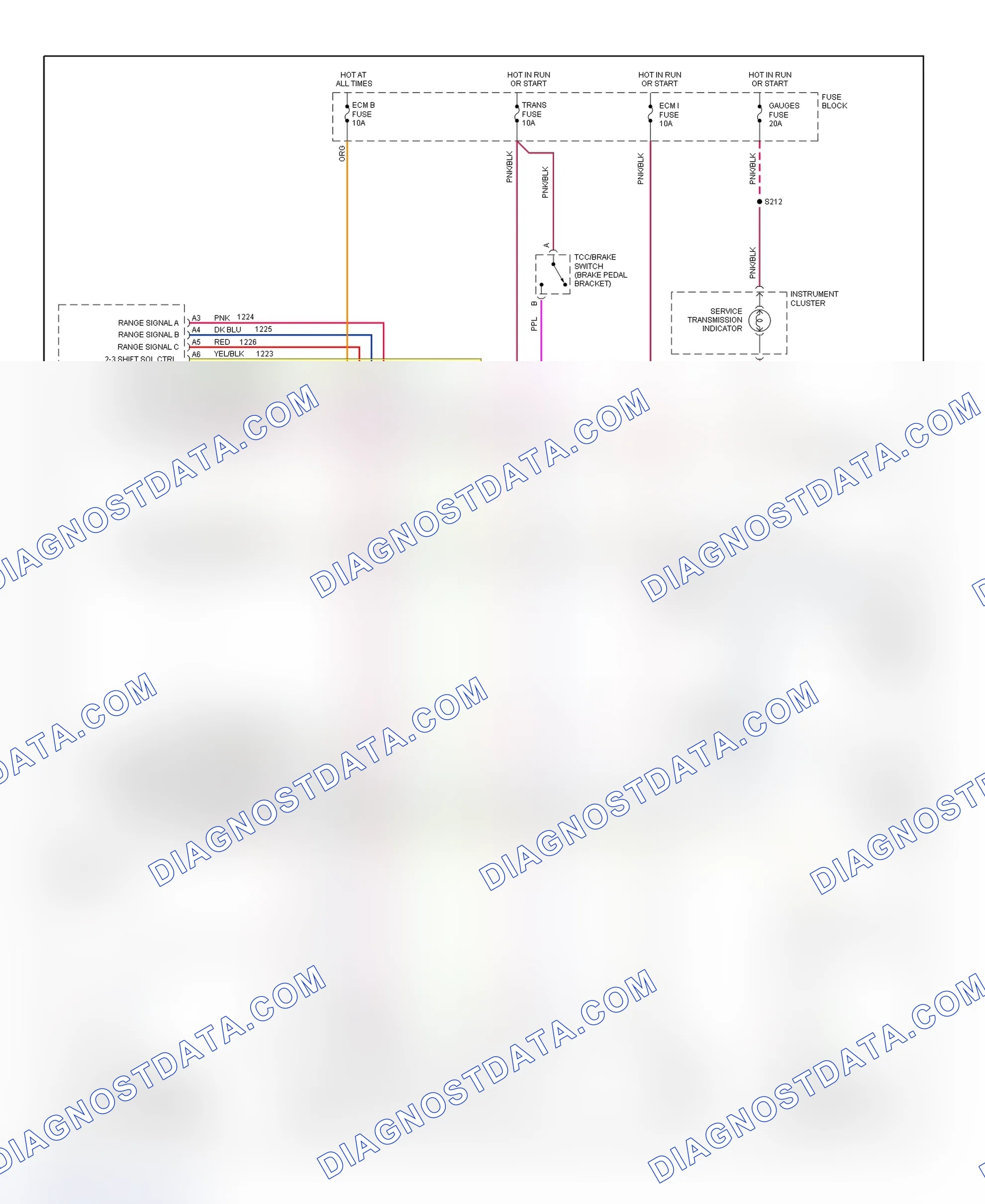 Scheme 169: Wiring Diagram ("G" Series - 6.5L With TCM)