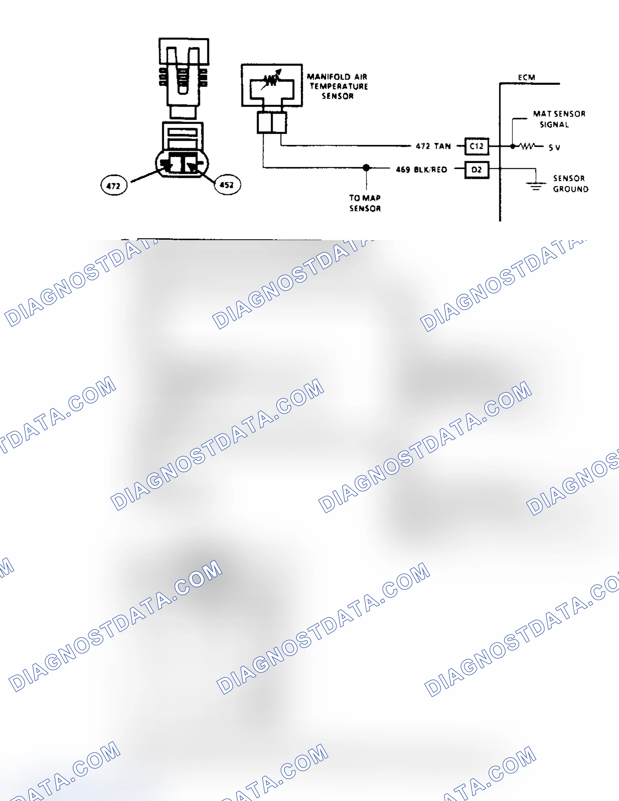 Scheme 59: Code 25, MAT Sensor Voltage Low (2.5L Engine) Flow Chart & Schematic
