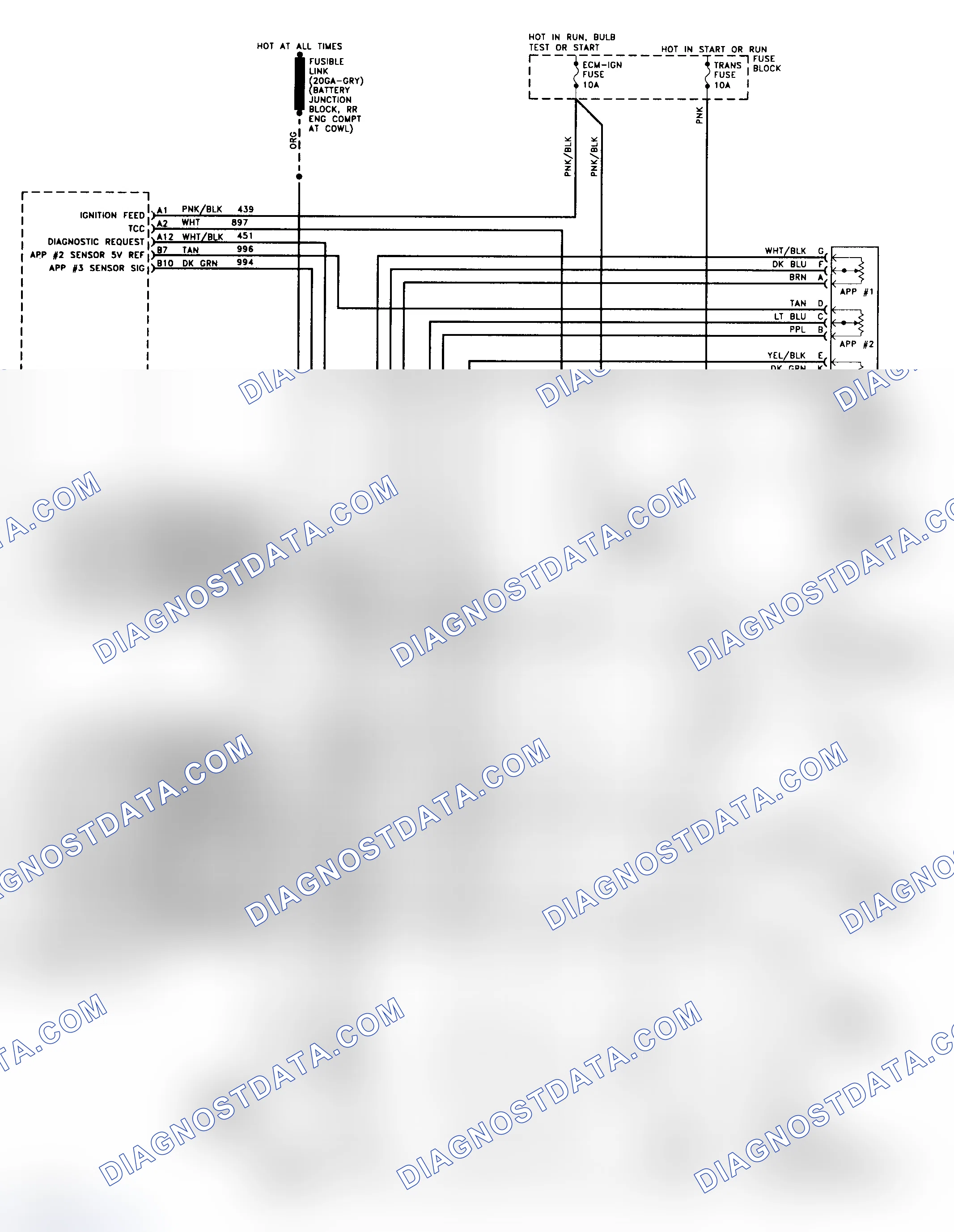 Scheme 185: 4L80-E Wiring Diagram (1994 "C" & "K" Series - Diesel)