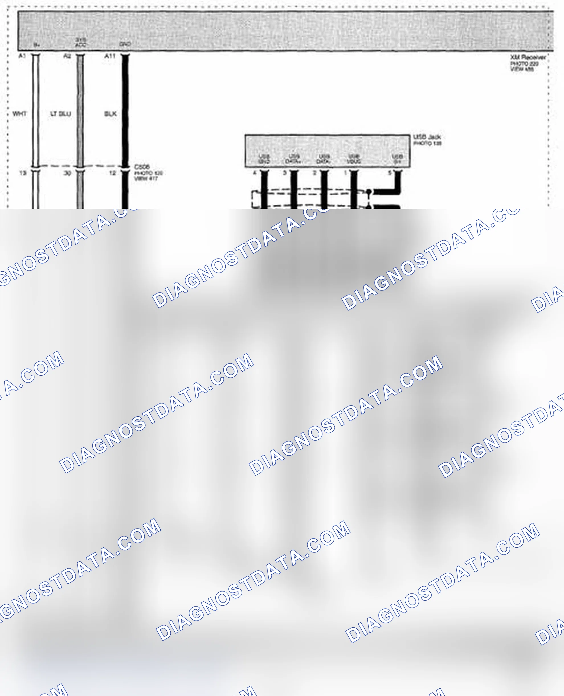 Scheme 326: Audio System Circuit Diagram - Without Navigation (Page 150-7)