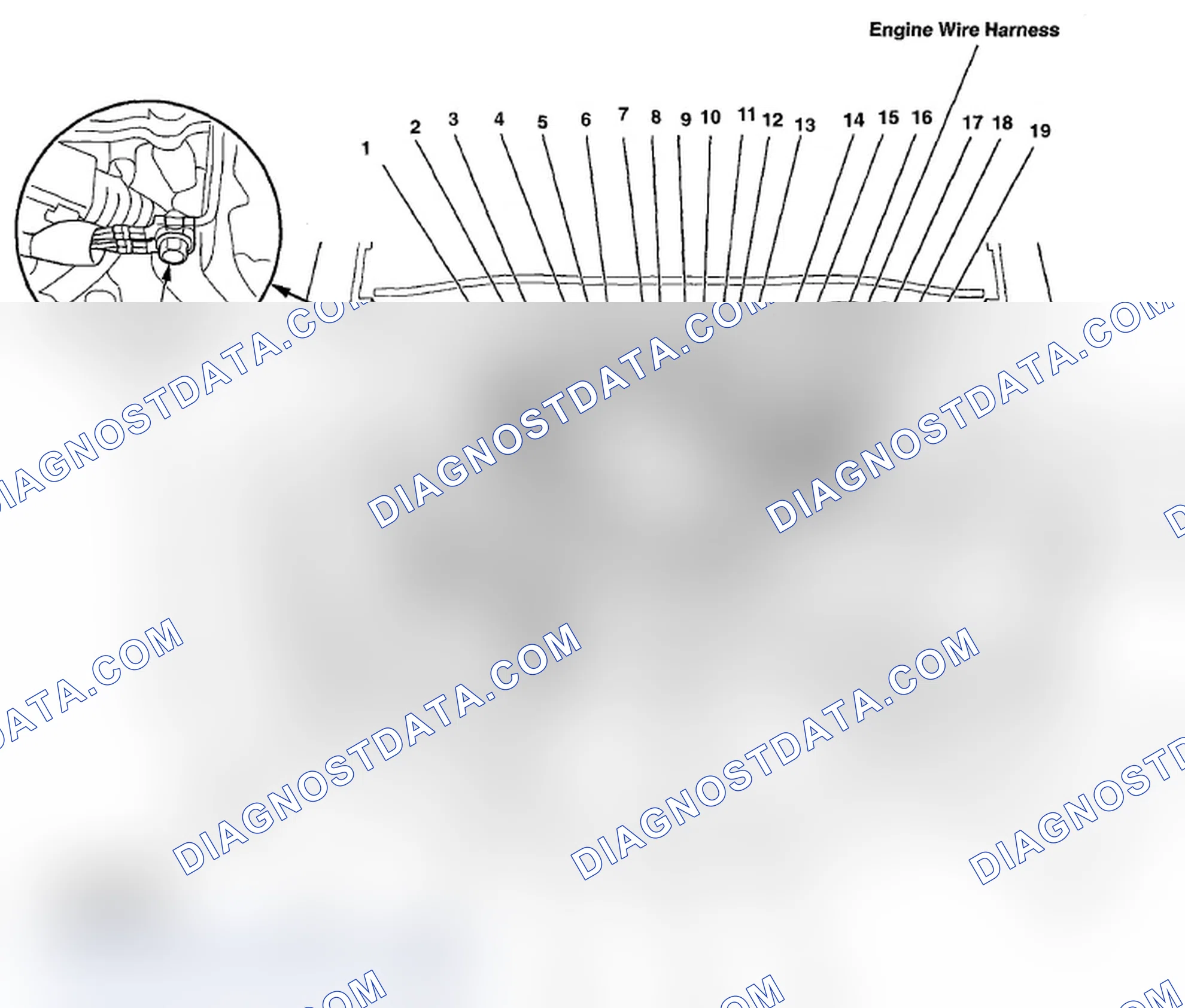 Scheme 514: Identifying Wire Harness Knock Sensor Sub-Harness (Page 203-11)