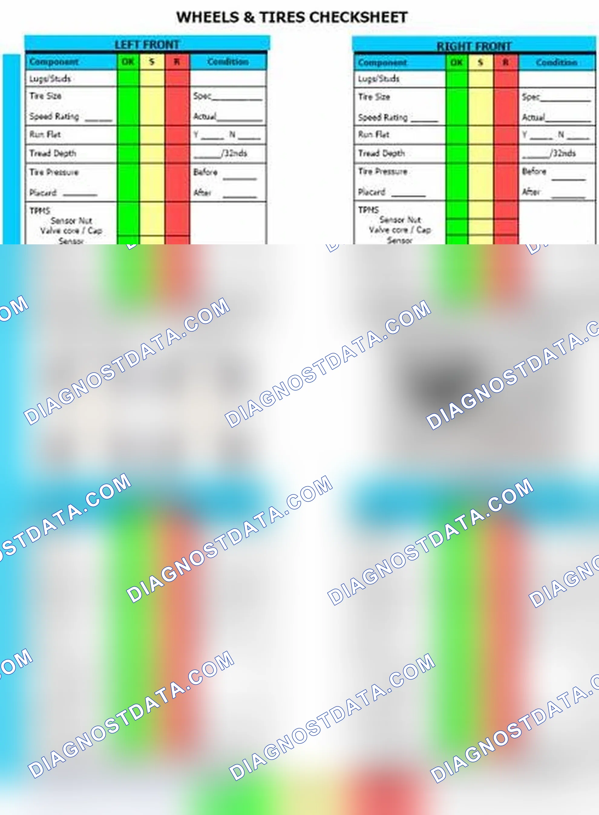 Scheme 35: Wheels & Tires Checksheet (2 Of 2)