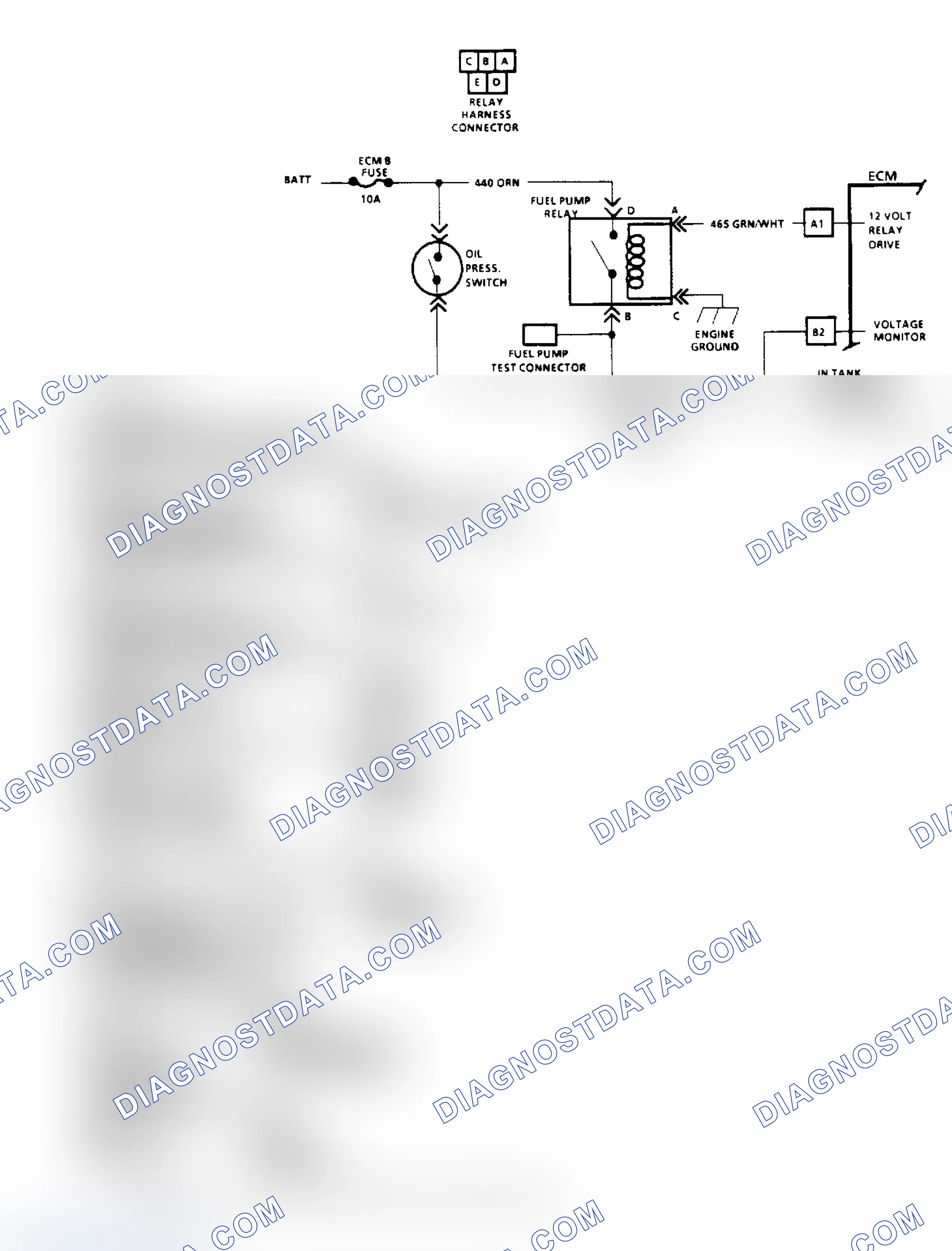 Scheme 58: Chart A5, Fuel Pump Relay Ckt Diagnosis ("M" & "S/T" Series)