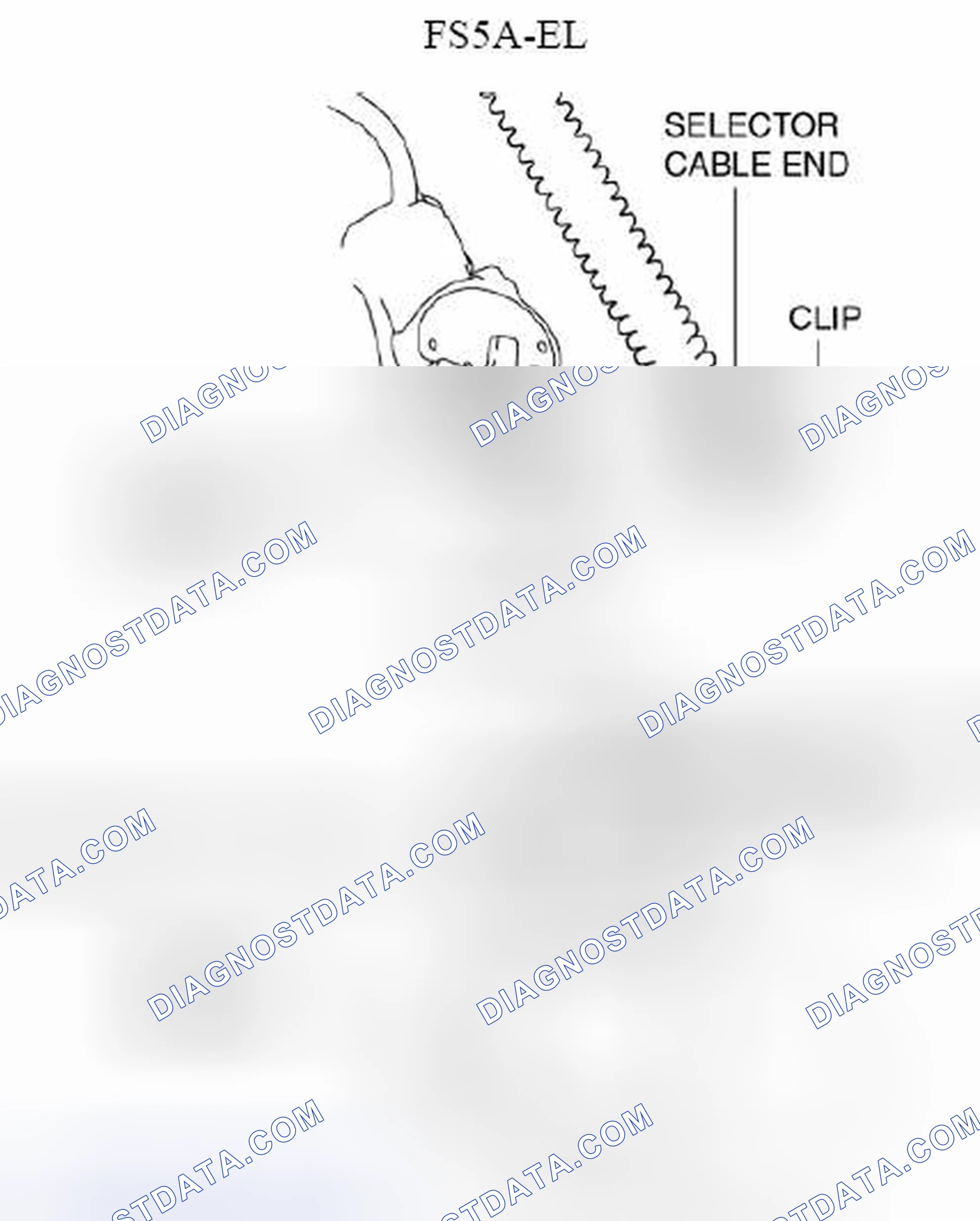 Scheme 653: Selector cable end (transaxle side) removal note
