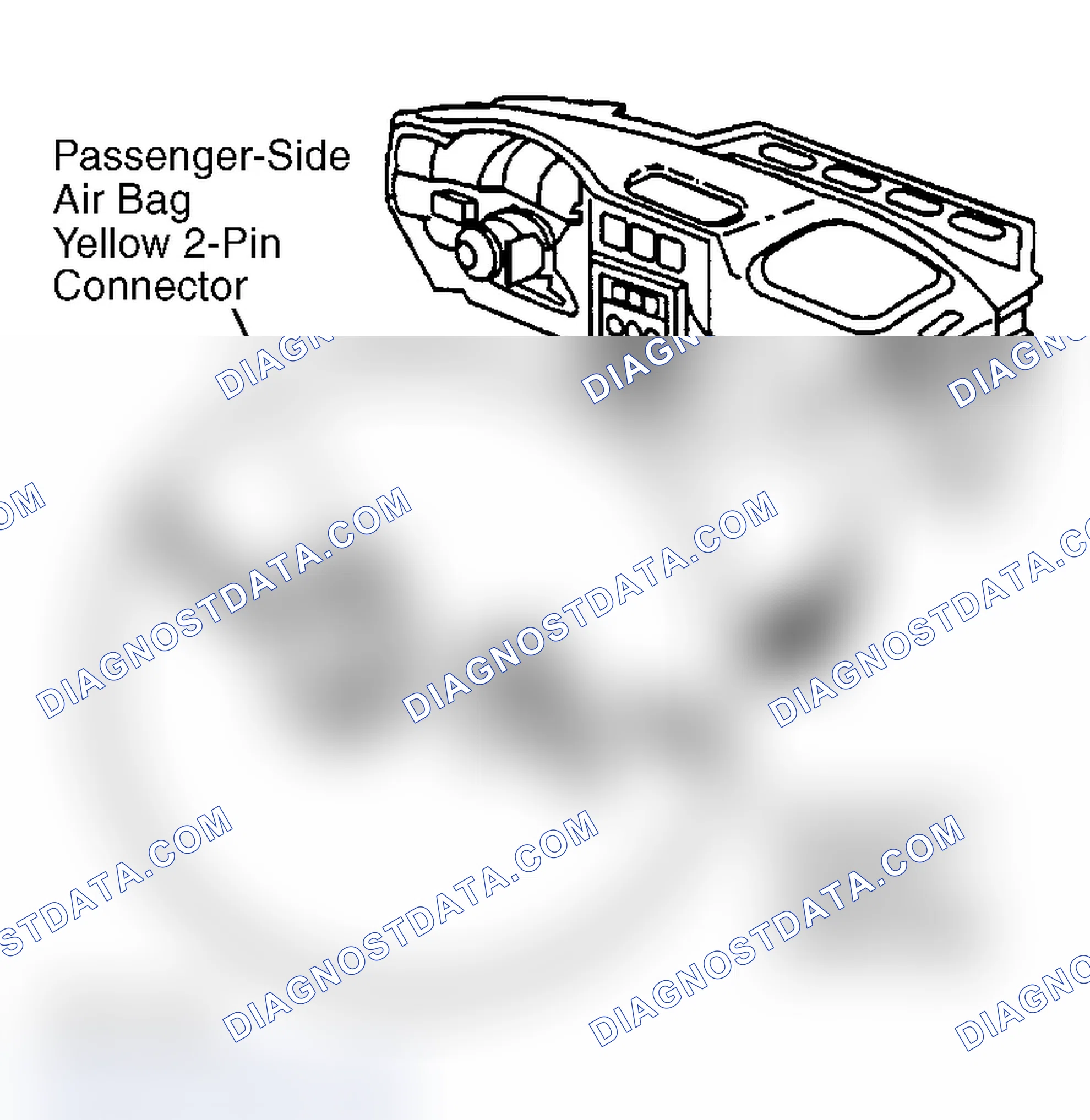 Scheme 36: Identifying Passenger Air Bag Yellow 2-Pin Connector (Aztek, Montana, Rendezvous, Silhouette & Venture)