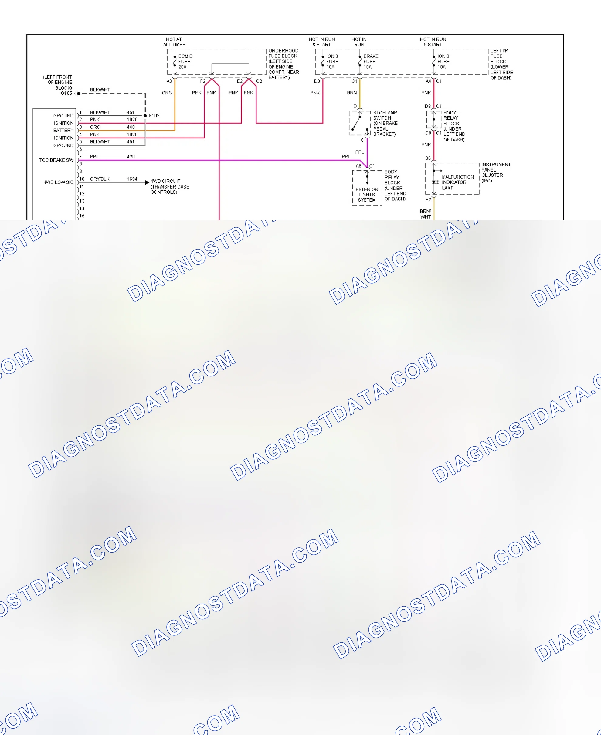 Scheme 239: Transmission Electronic Control System Wiring Diagram (2001-02 Sierra, Sierra HD, Silverado & Silverado HD - 6.6L)
