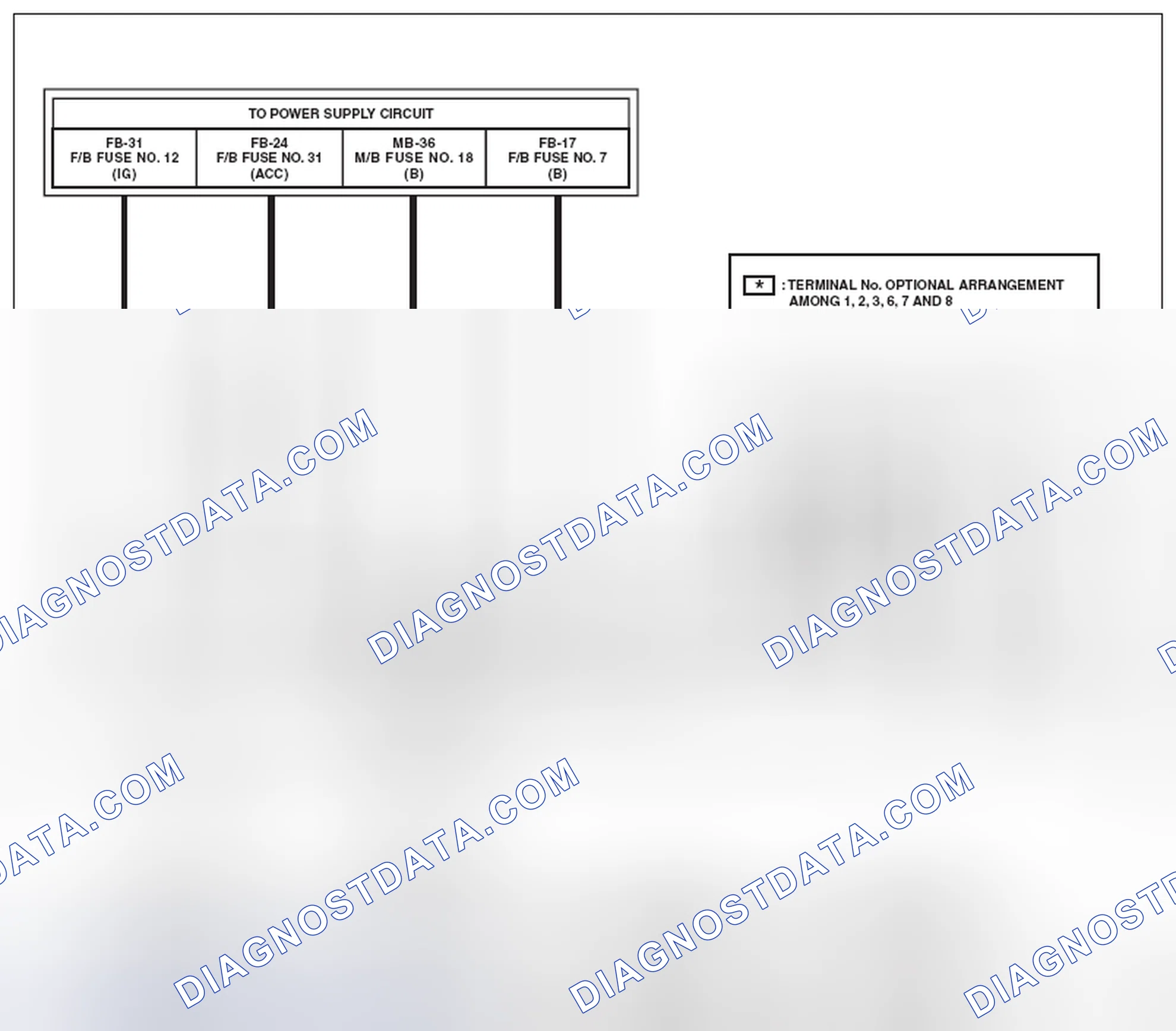 Scheme 737: BODY INTEGRATED UNIT POWER SUPPLY AND GROUND CIRCUIT
