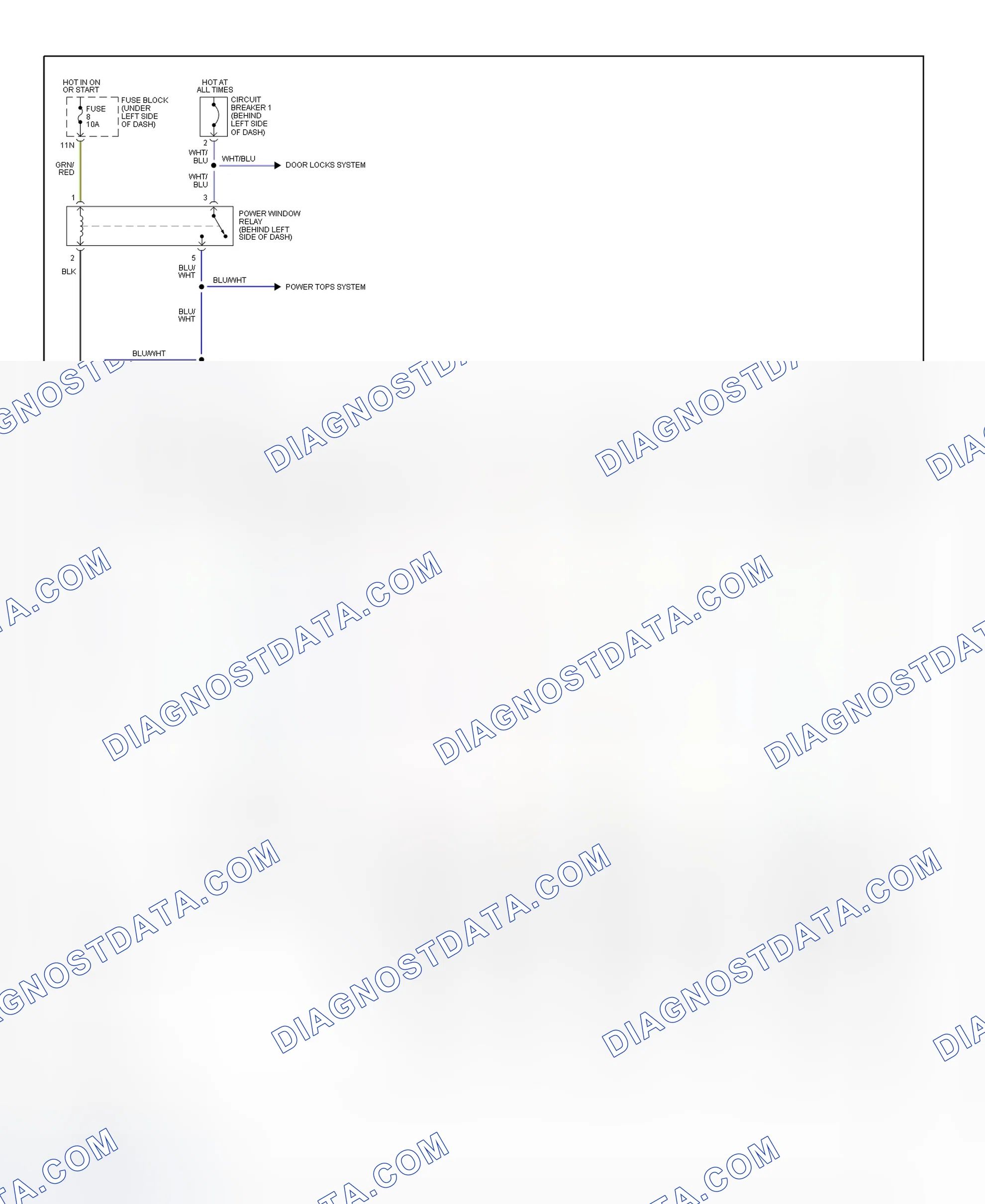 Scheme 3: Power Window System Wiring Diagram (Altima)