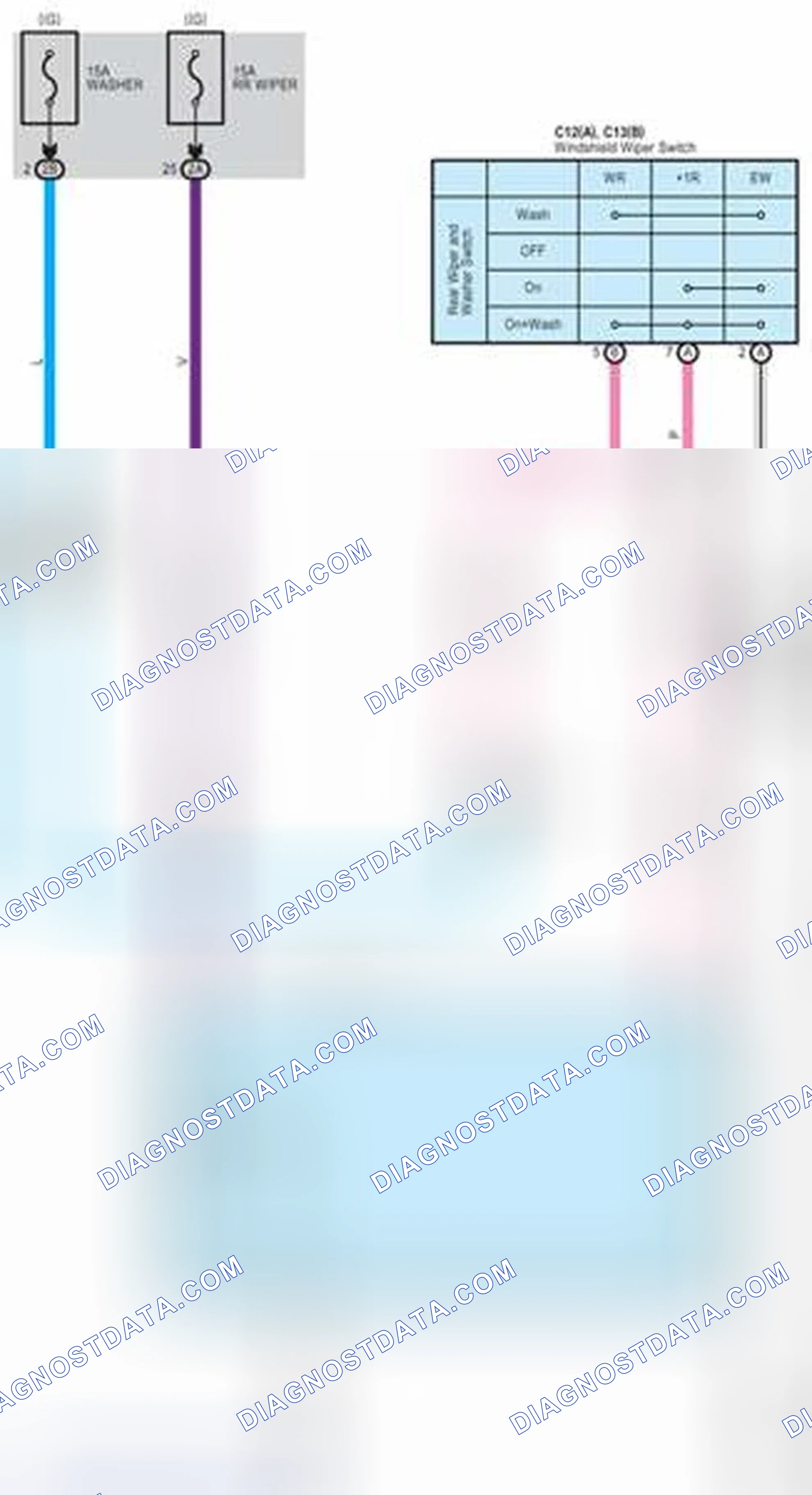 Scheme 104: Rear Wiper and Washer