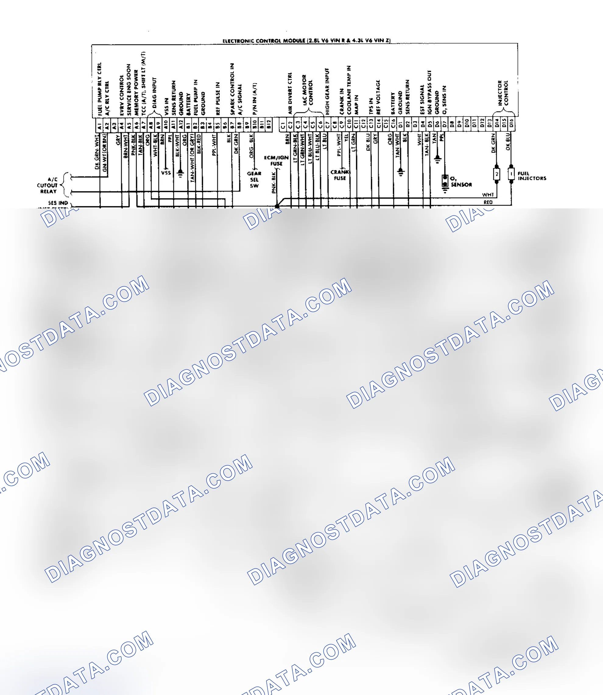 Scheme 156: "S/T" Series (2.8L & 4.3L) Wiring Diagram