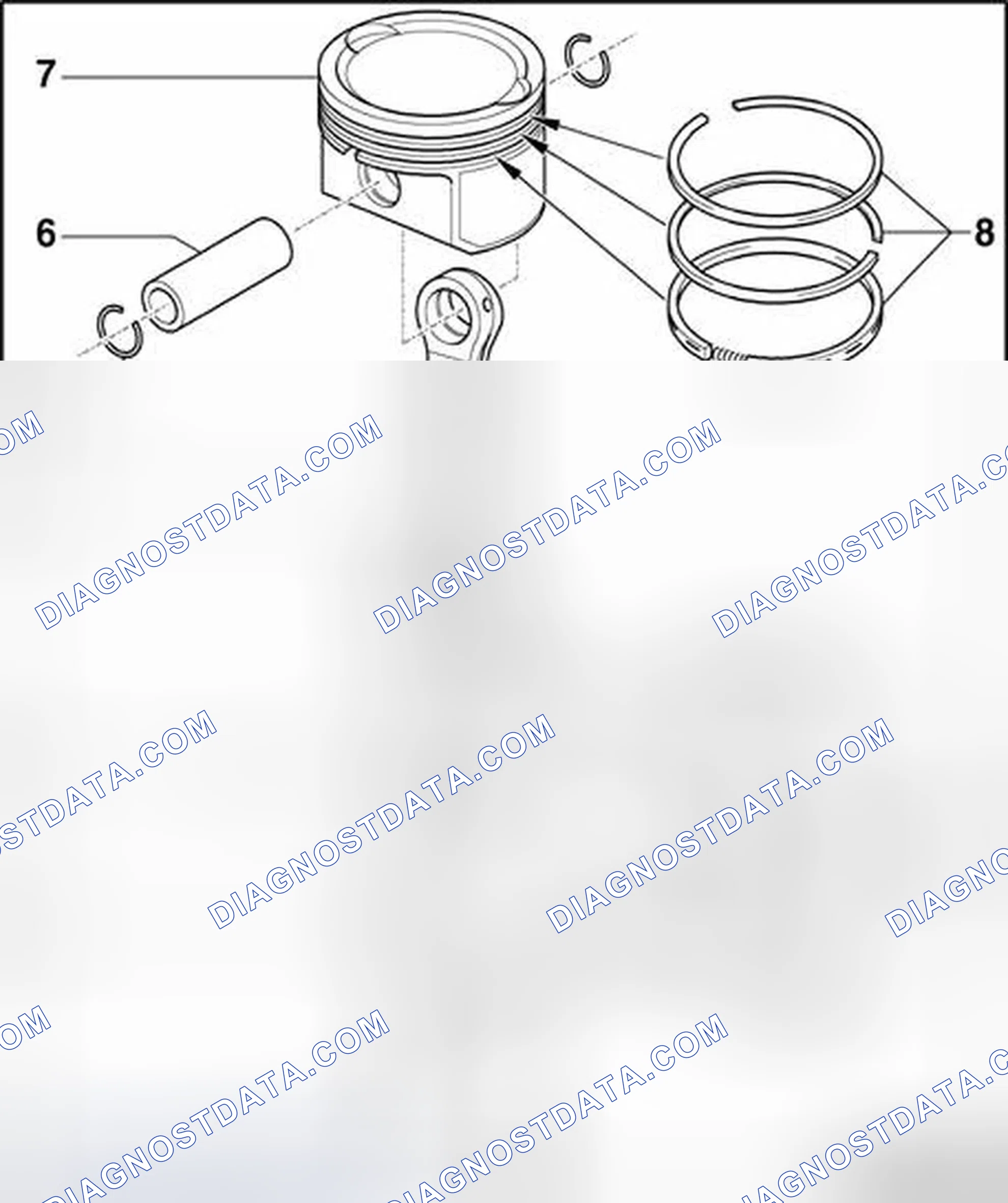 Scheme 42: Pistons and connecting rods, assembly overview