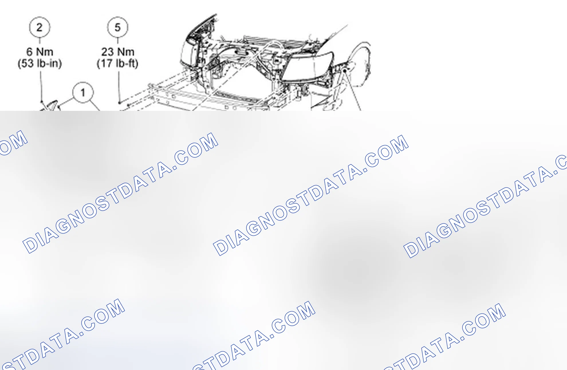Scheme 96: Bumper - Exploded View, Front