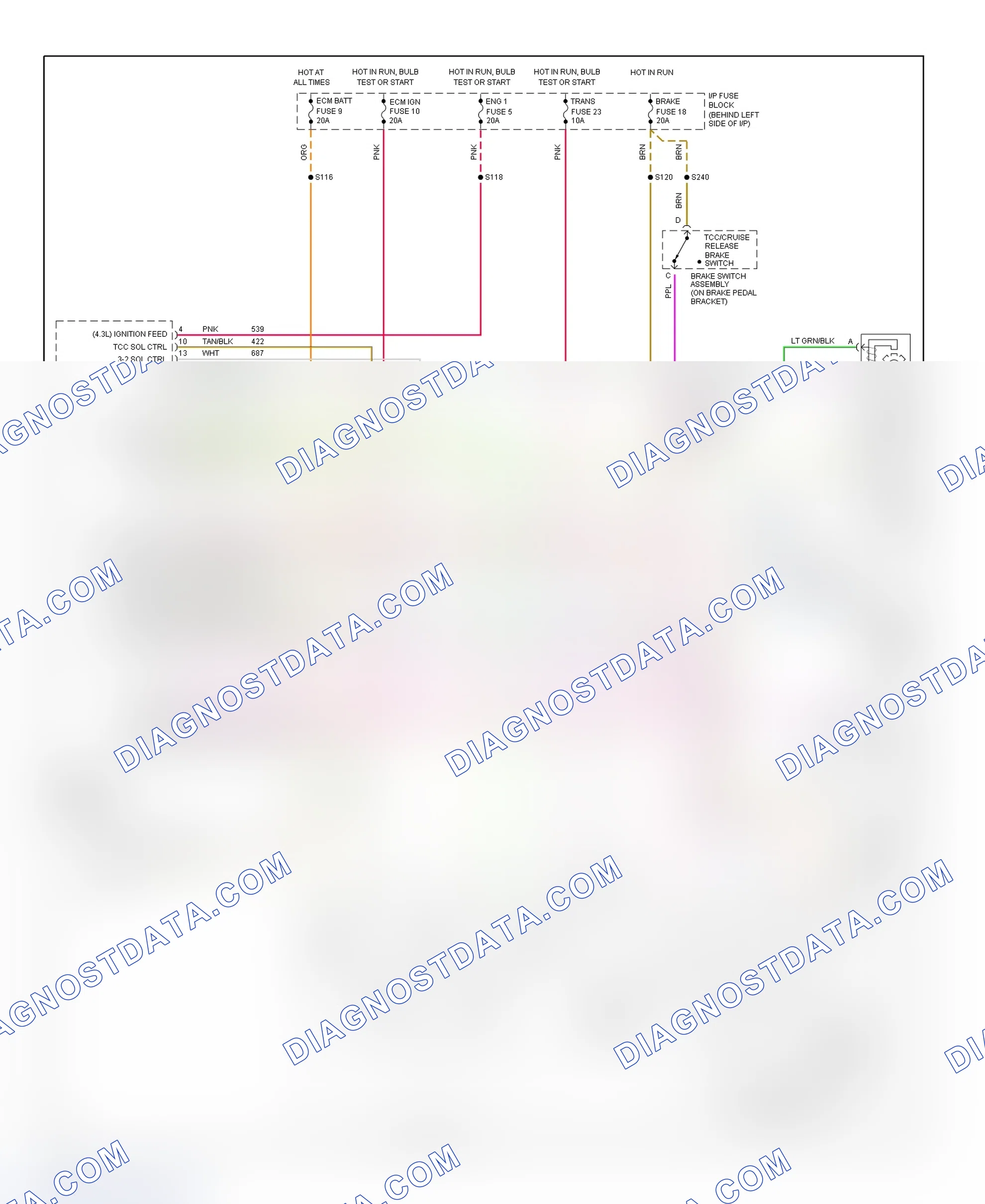 Scheme 211: 1995 "S" & "T" Series - 4.3L VIN W With VCM (Blazer, Jimmy, Pickup & Sonoma) Wiring Diagram