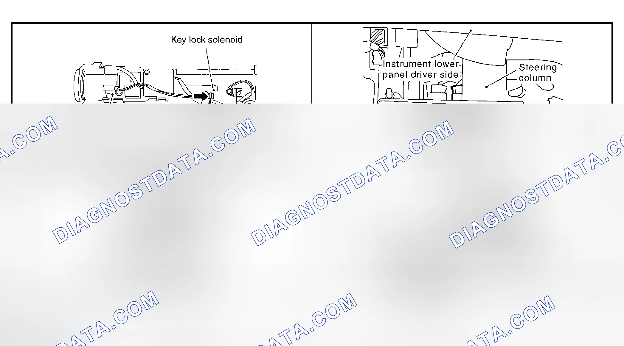 Scheme 47: Shift Lock System Electrical Parts Location