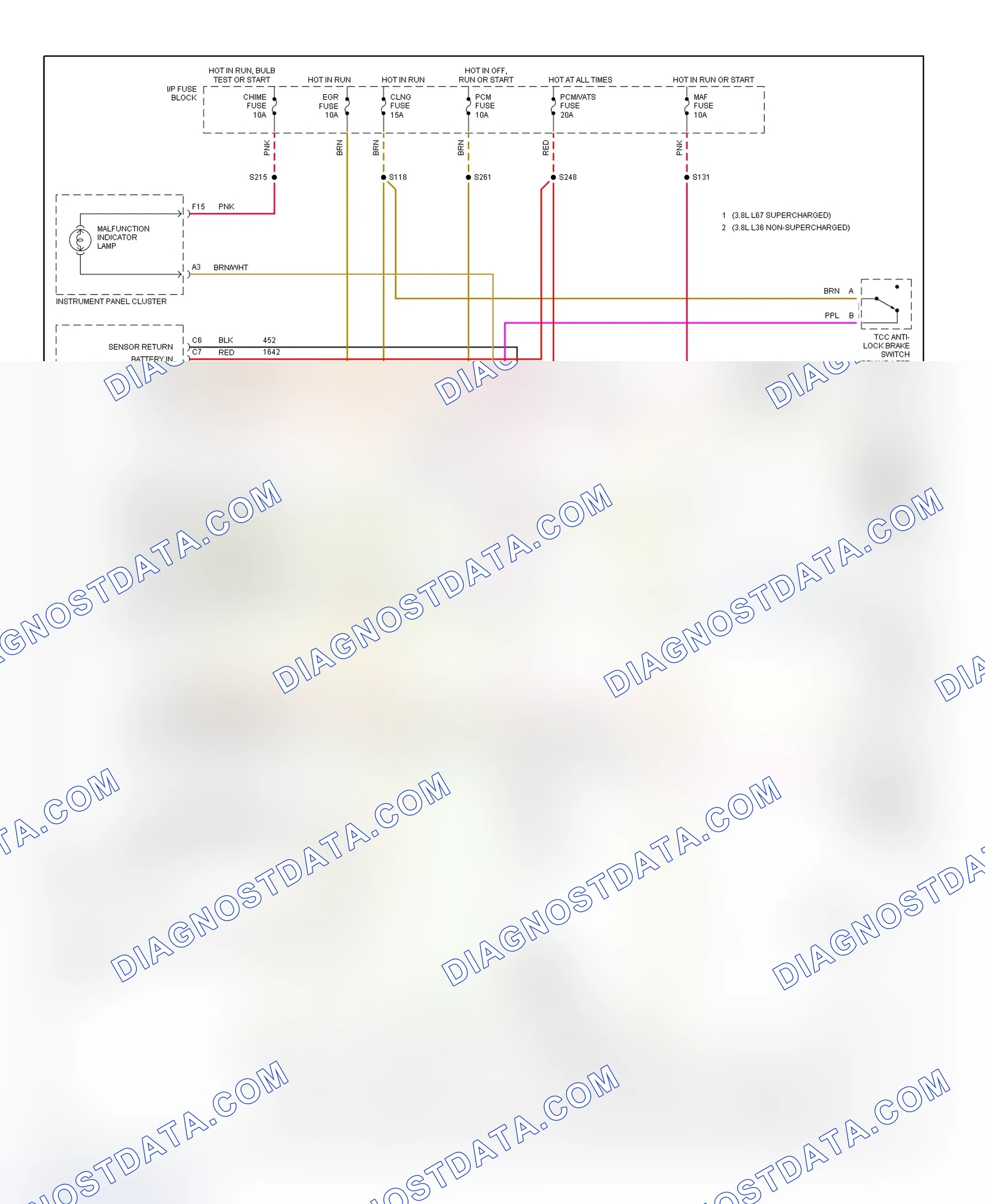 Scheme 181: 1995 "G" Body - 3.8L (Riviera) Schematic