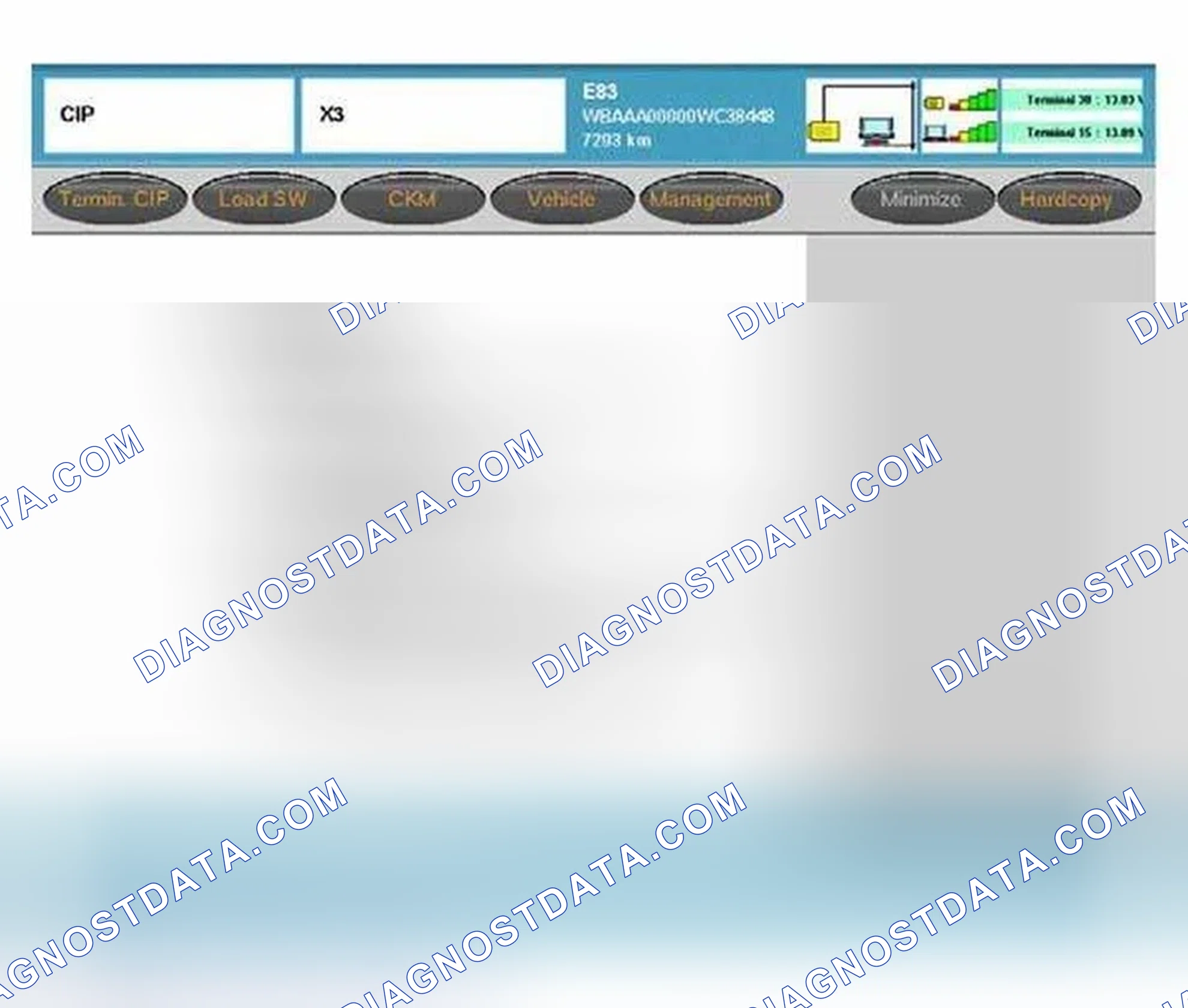 Scheme 153: CIP Main Selection Screen