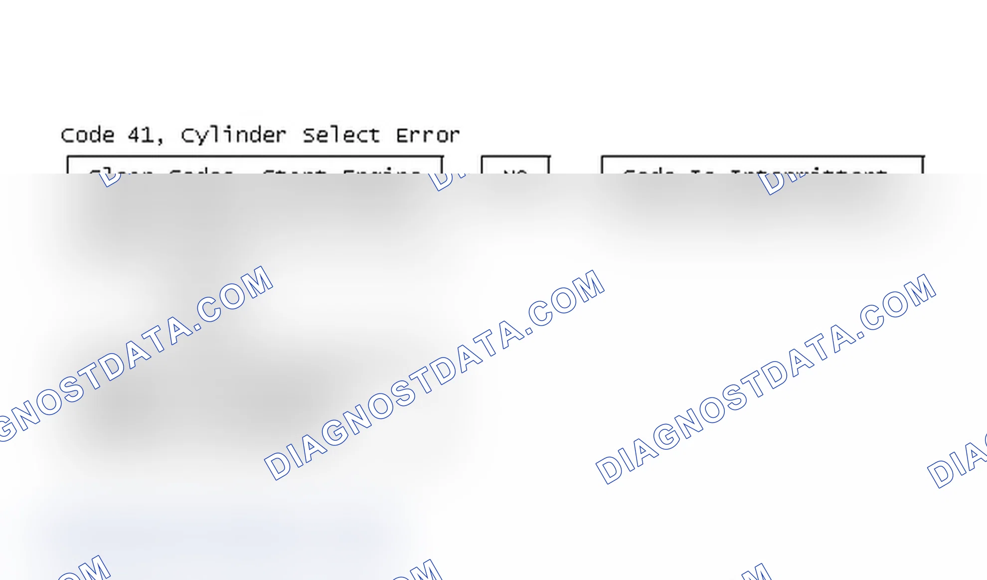 Scheme 207: Code 41, Cylinder Select Error