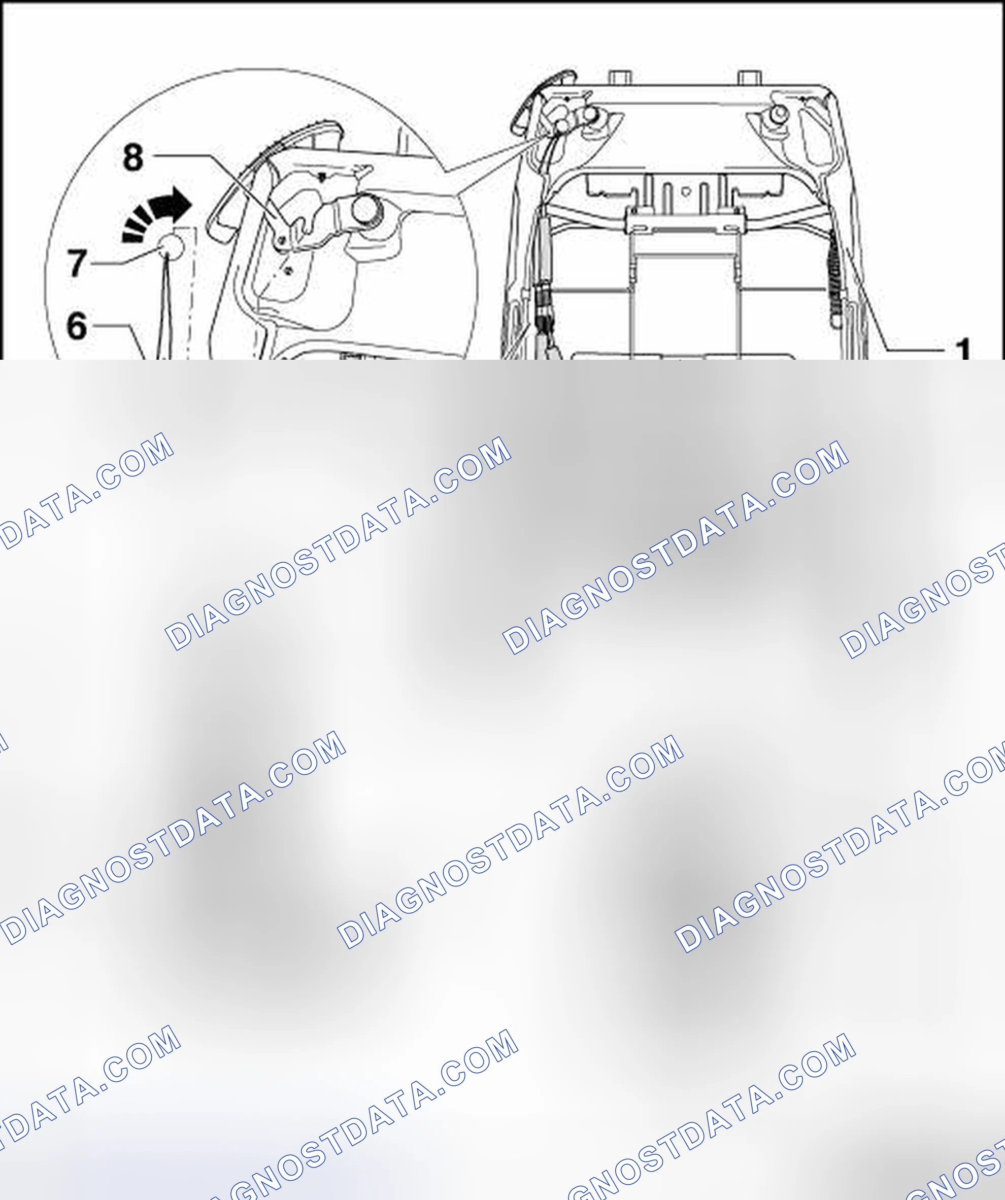 Scheme 65: BACKREST RELEASE CONTROL CABLE FROM 05.2003