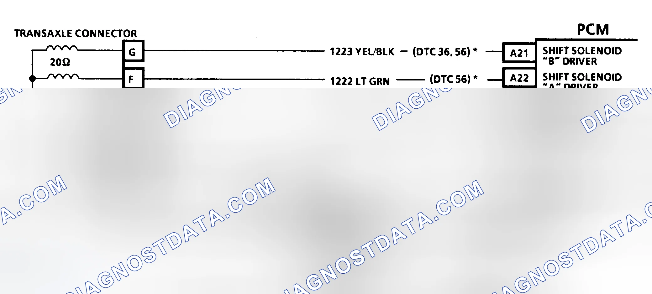 Scheme 179: Code 36 Schematic (3.8L "W" Body) Shift Problem