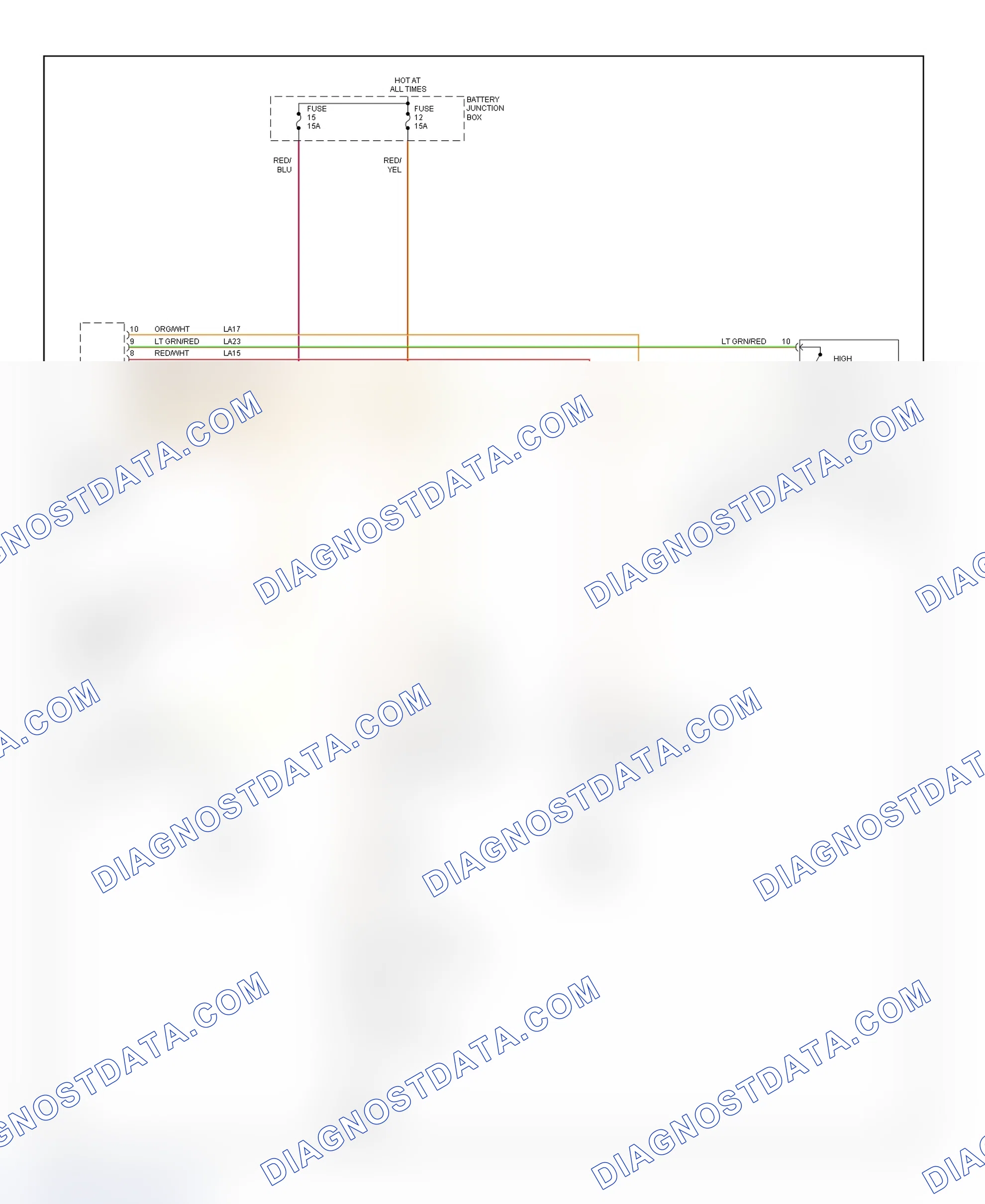 Scheme 20: Headlight System Wiring Diagram (Villager - Without Autolamps)