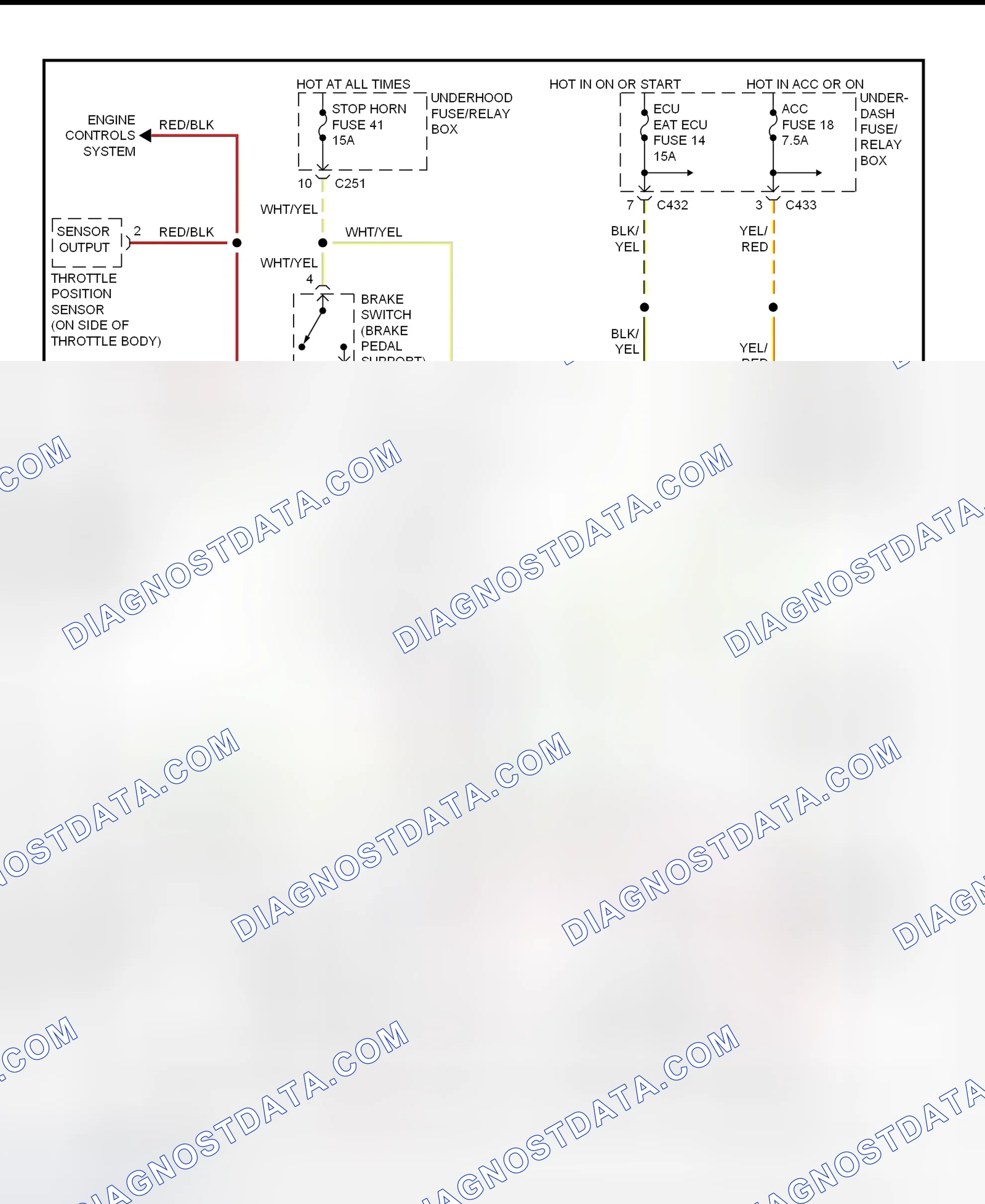 Scheme 127: Shift & Key Interlock System Wiring Diagram (Honda Prelude)
