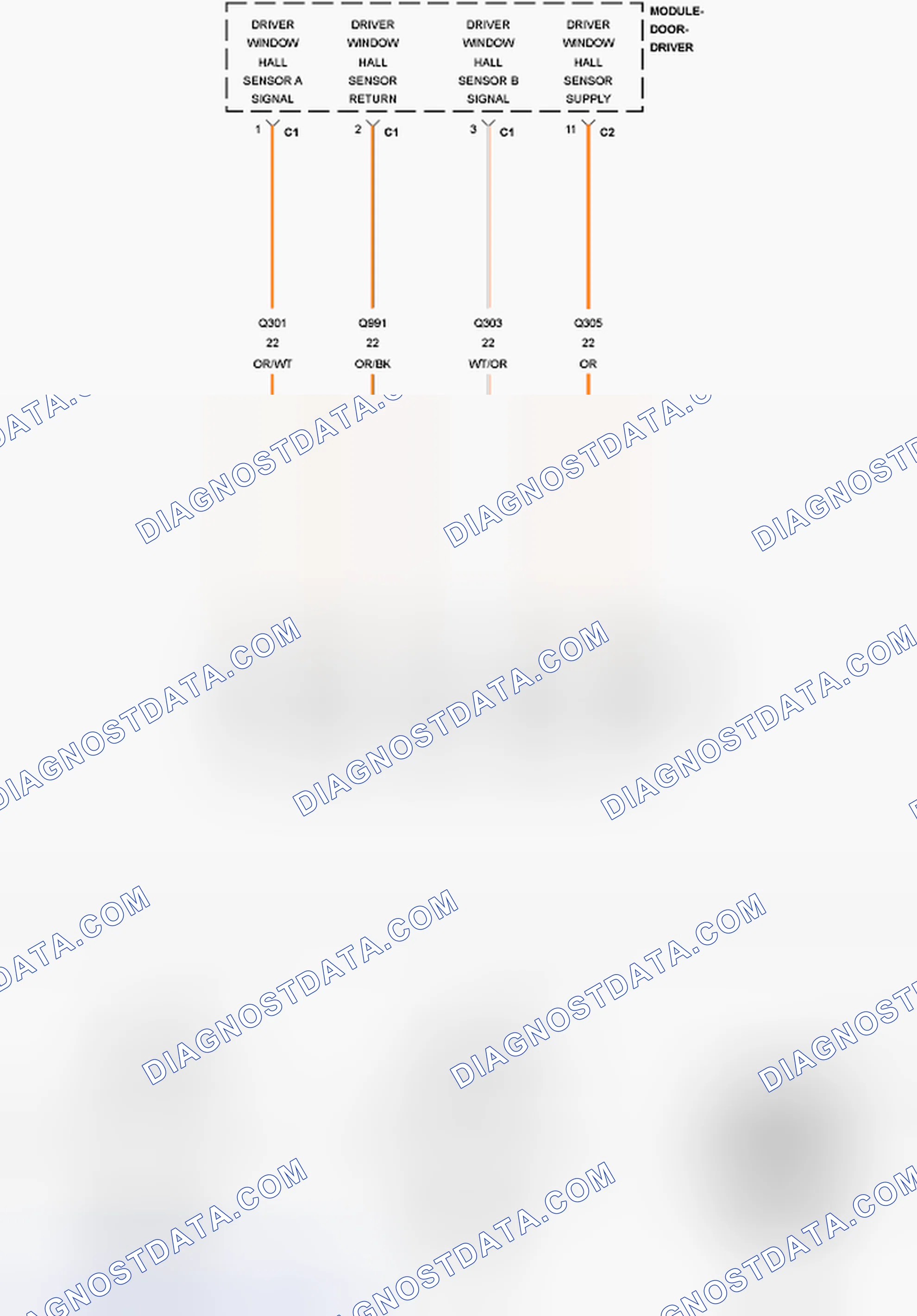 Scheme 341: B1858-DRIVER WINDOW POSITION SENSOR POWER SUPPLY LOW