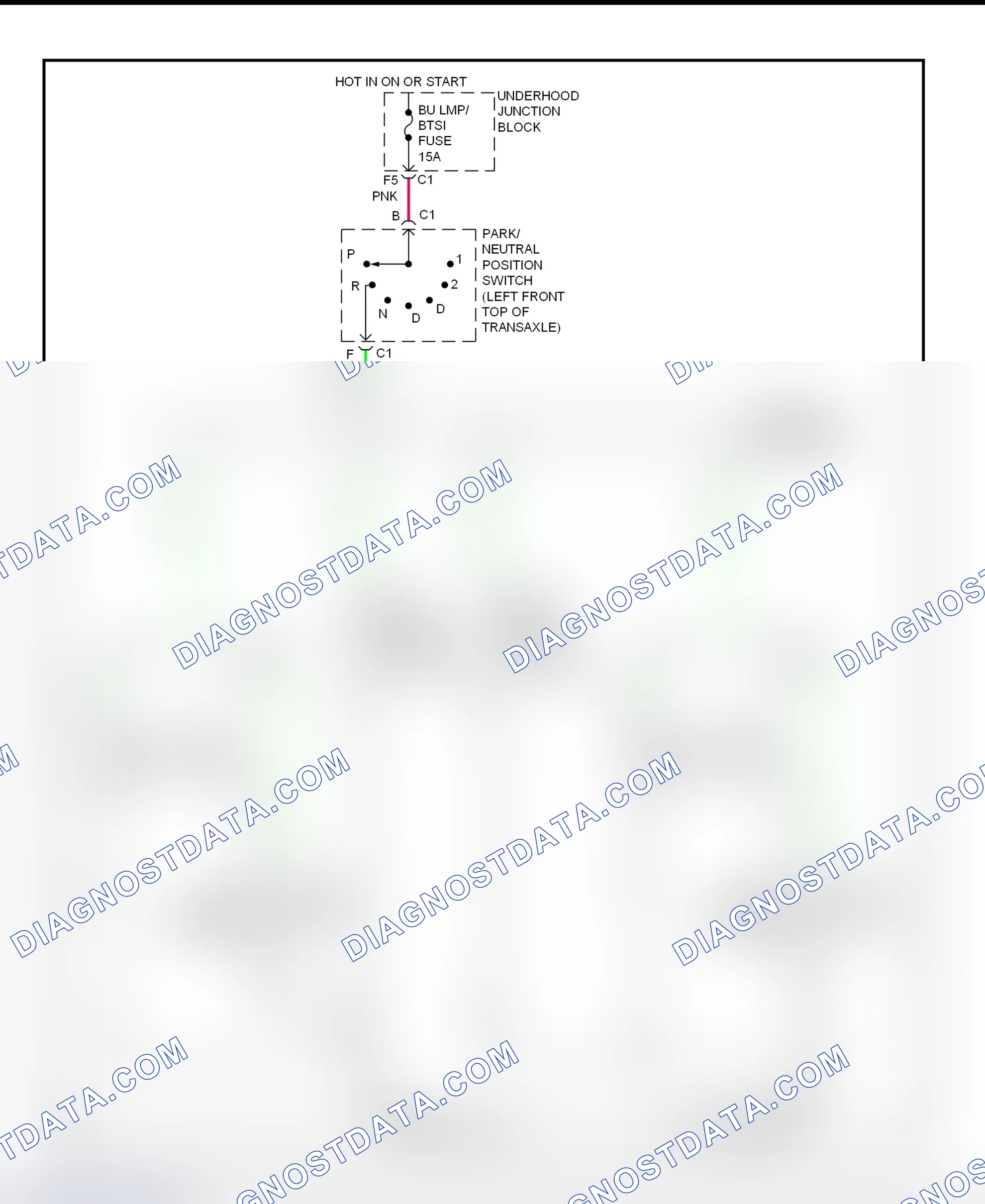 Scheme 44: Back-Up Lights Wiring Diagram (Alero & Grand Am)