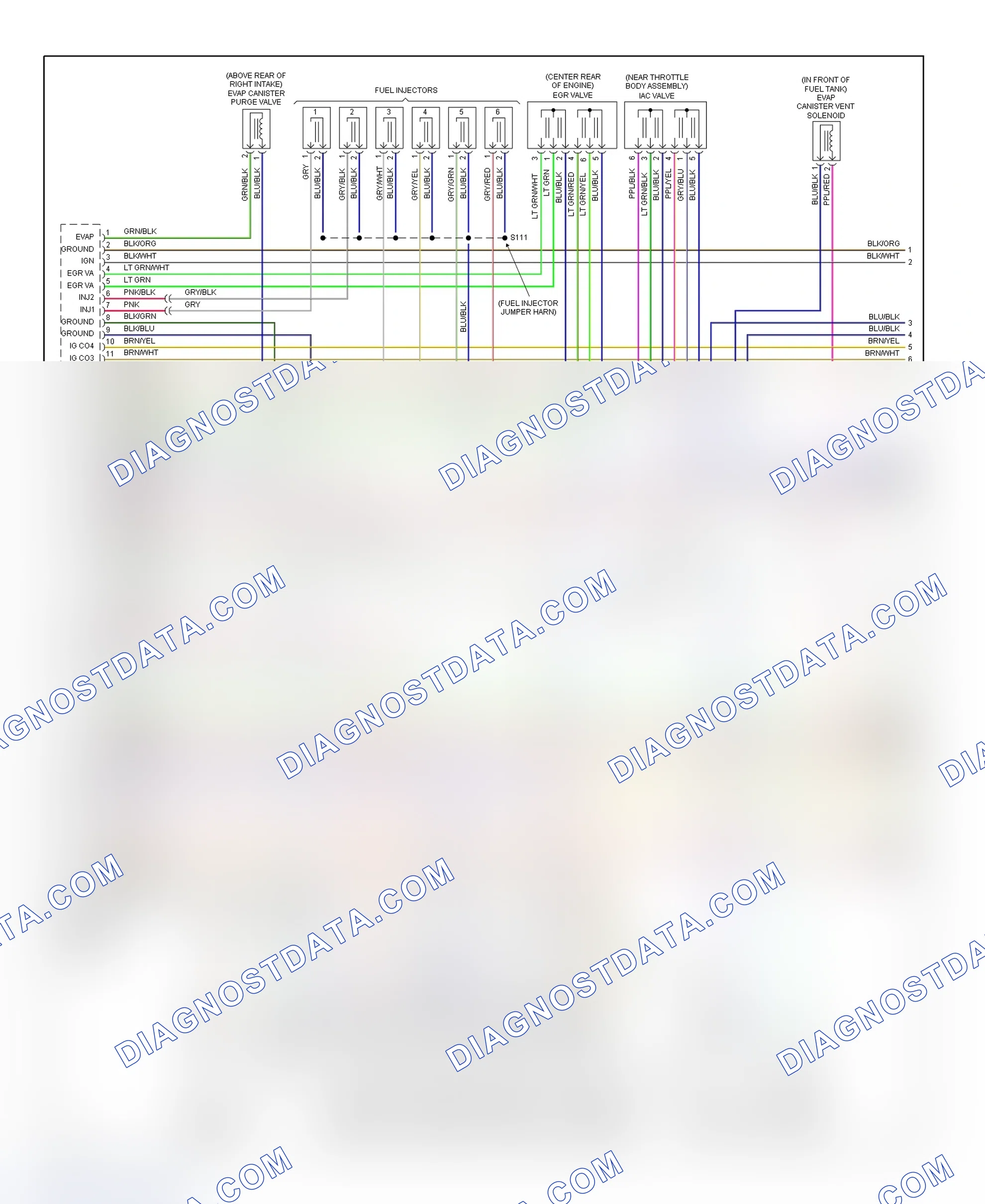Scheme 218: PCM Wiring Diagram (Tracker - 2.5L - 1 Of 3)